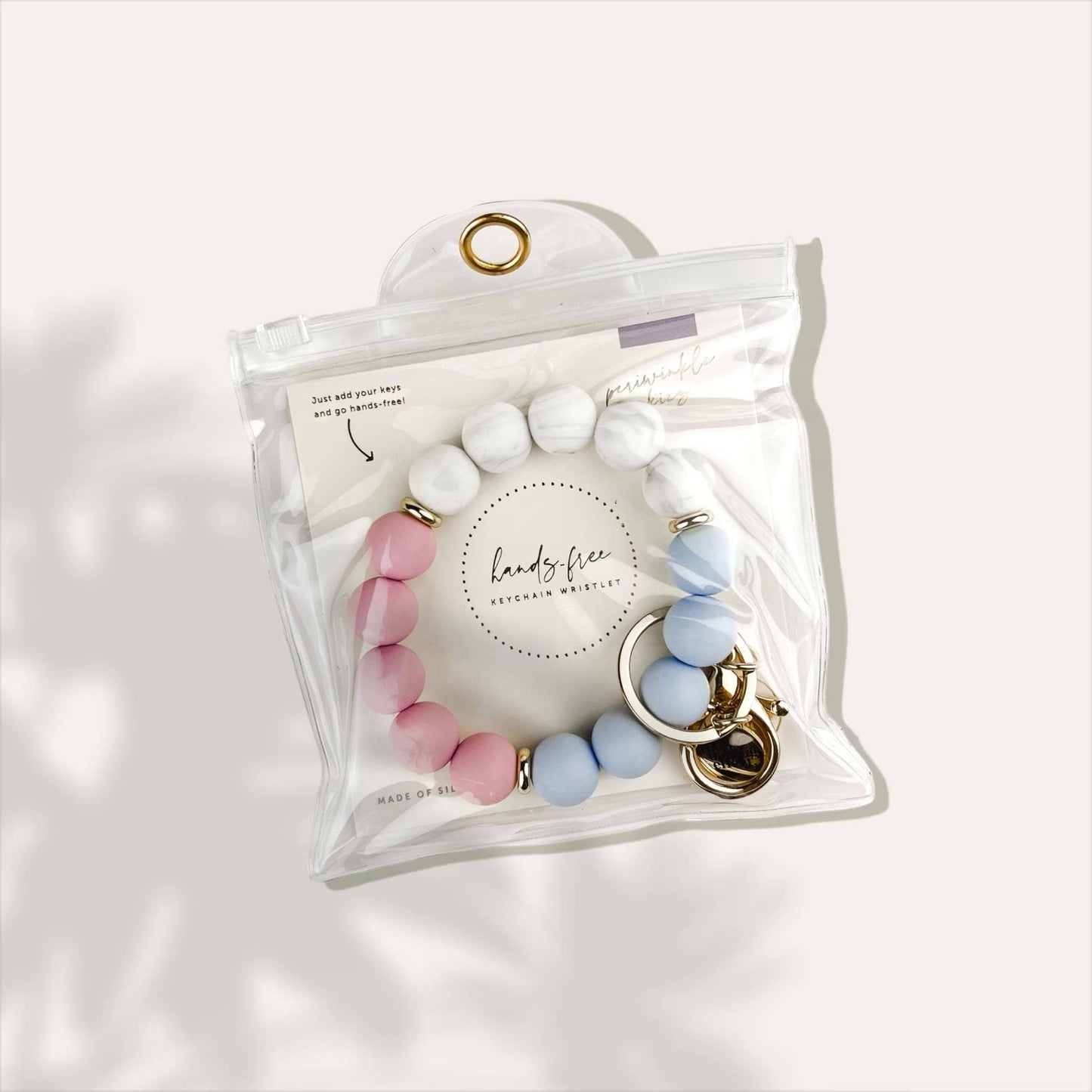 Silicone Keychain Wristlet - Periwinkle Skies