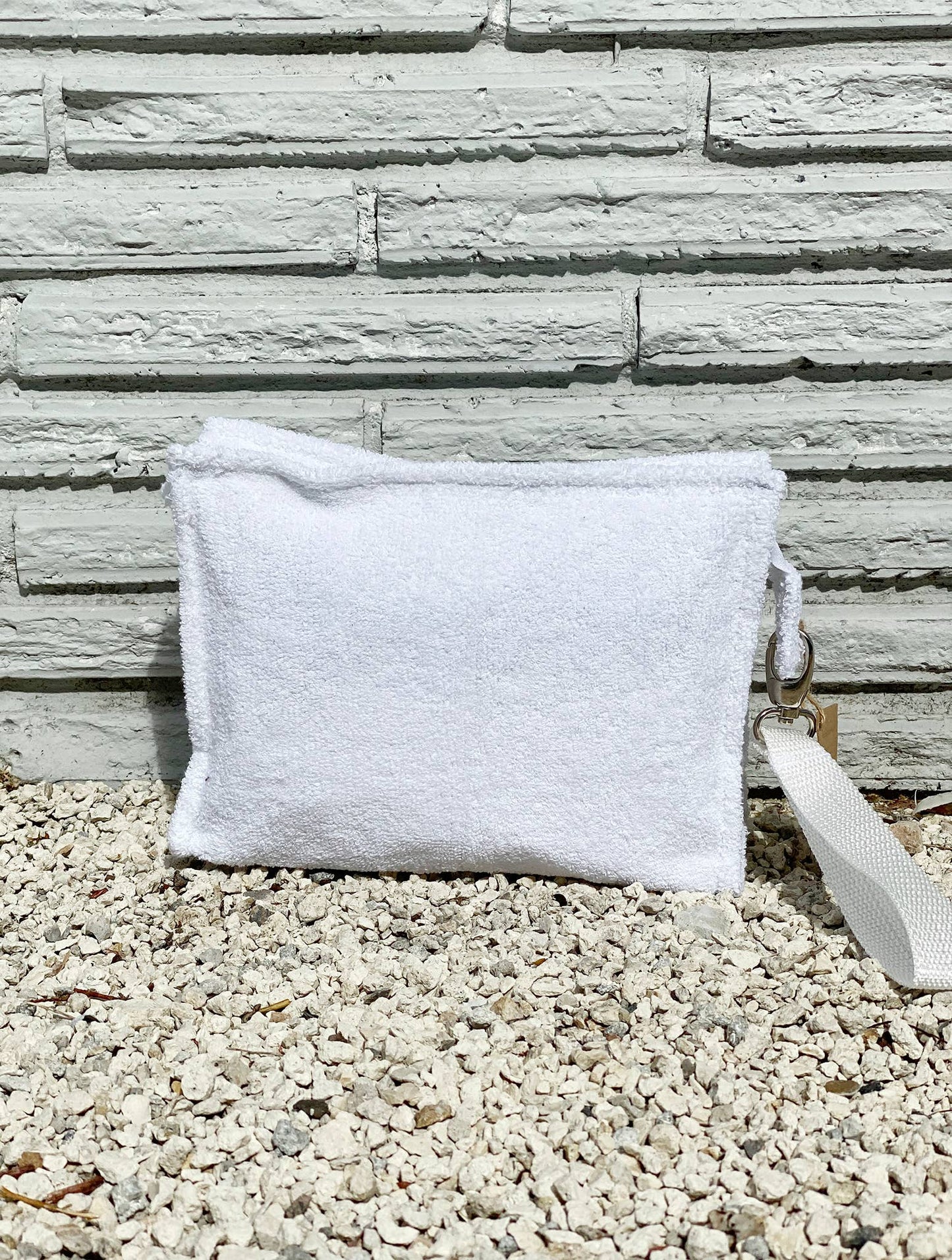 Small Terry Pouch Plastic Lined: Fushia