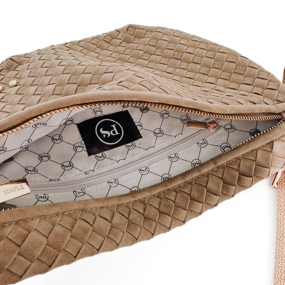 Westlyn Woven Bum Bag: Suede Olive