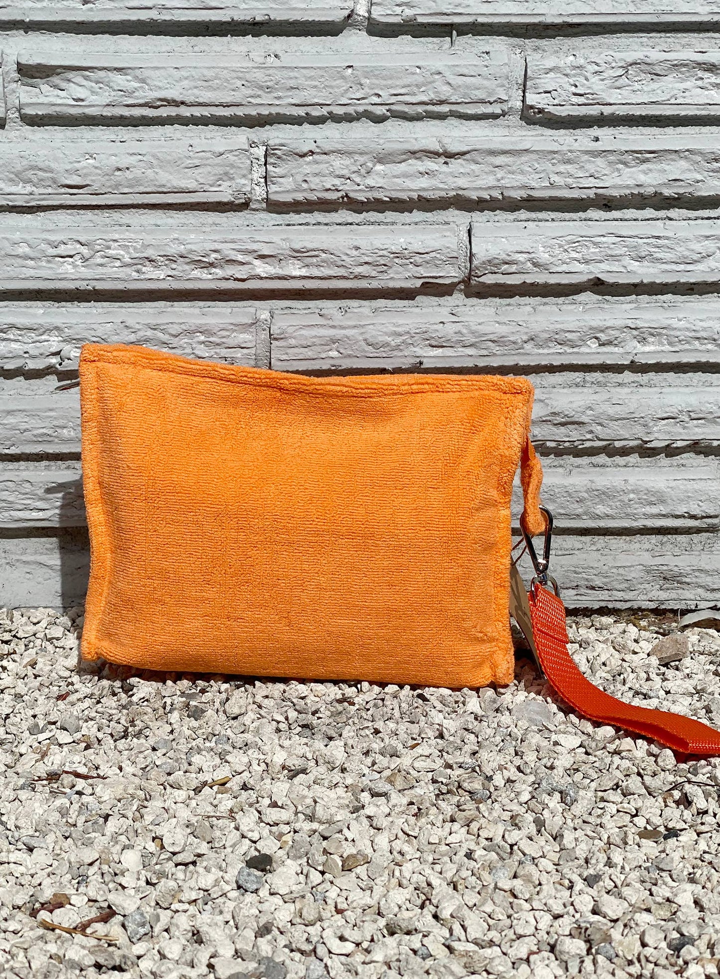 Small Terry Pouch Plastic Lined: Fushia