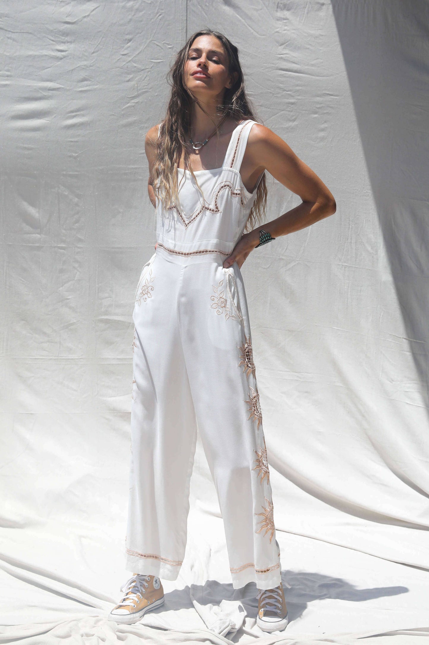 Hitchhike Jumpsuit: Western Bone