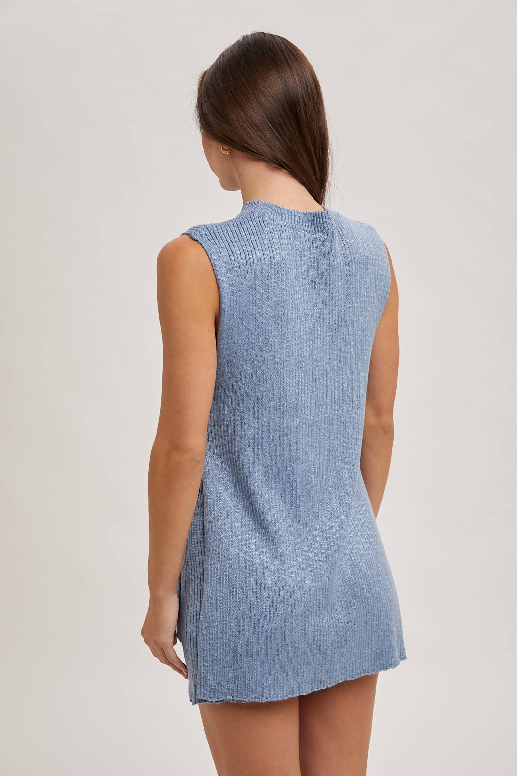 Sleeveless Knit Sweater & Short Set