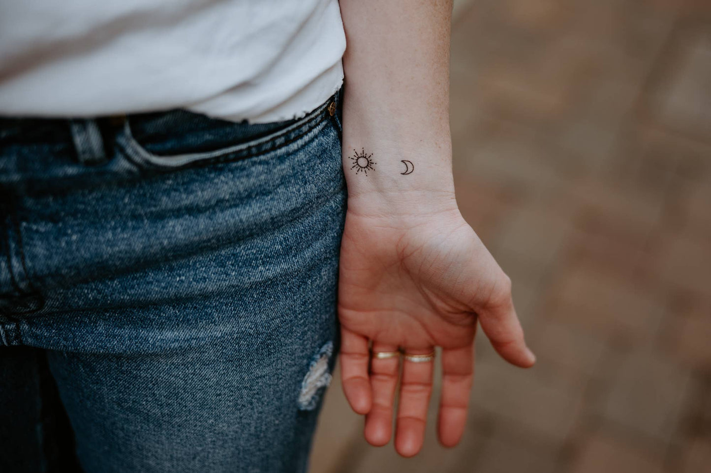 Butterfly, Sun & Moon Temporary Tattoos