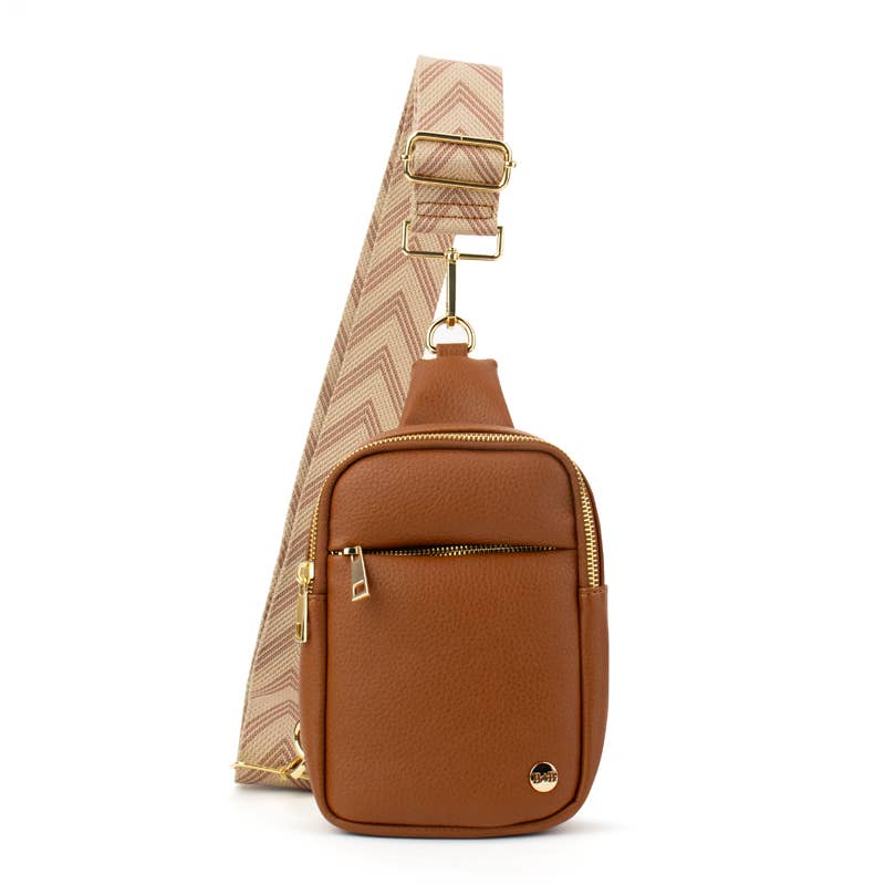 The Harlow | Sling Bag with Chevron Strap