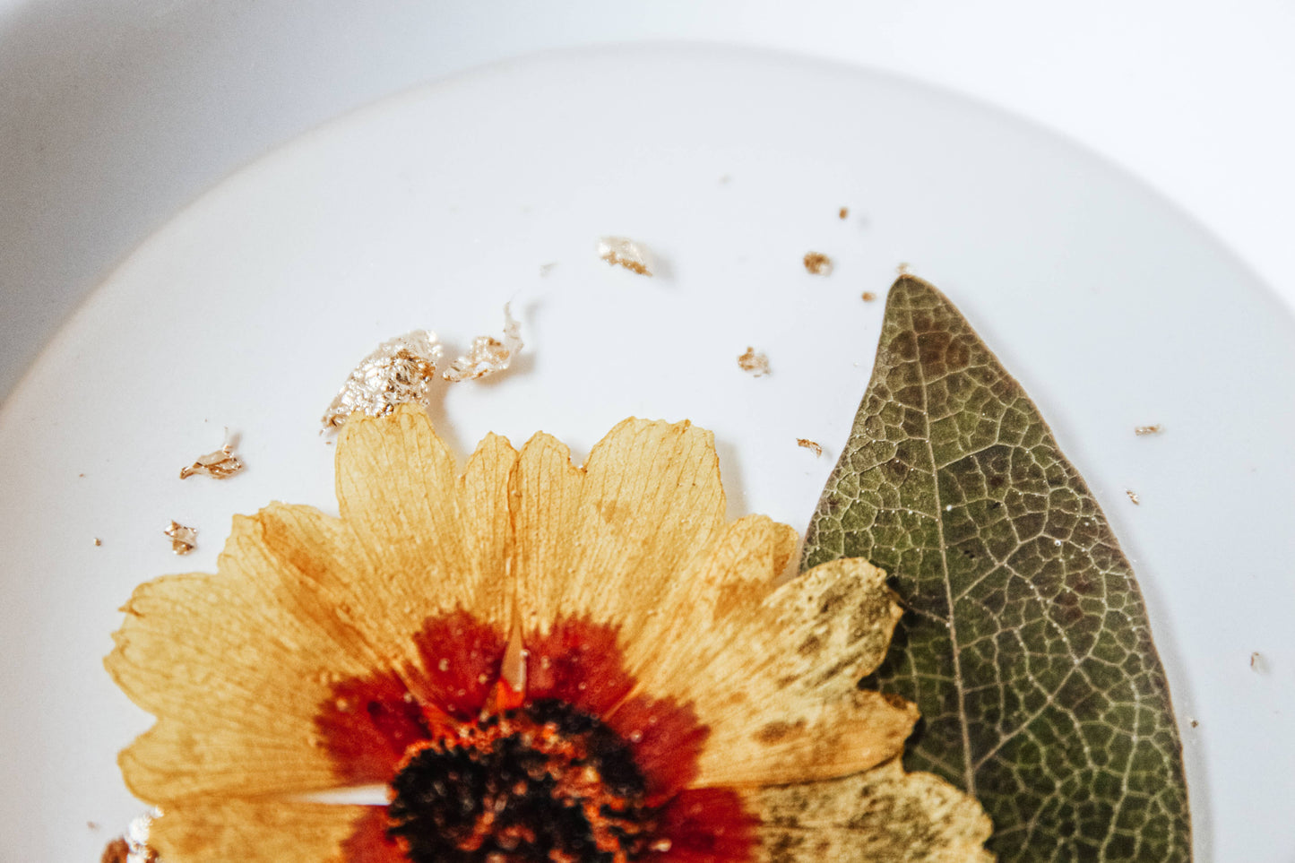 Pressed Flower & Botanical Ceramic Trinket Dish