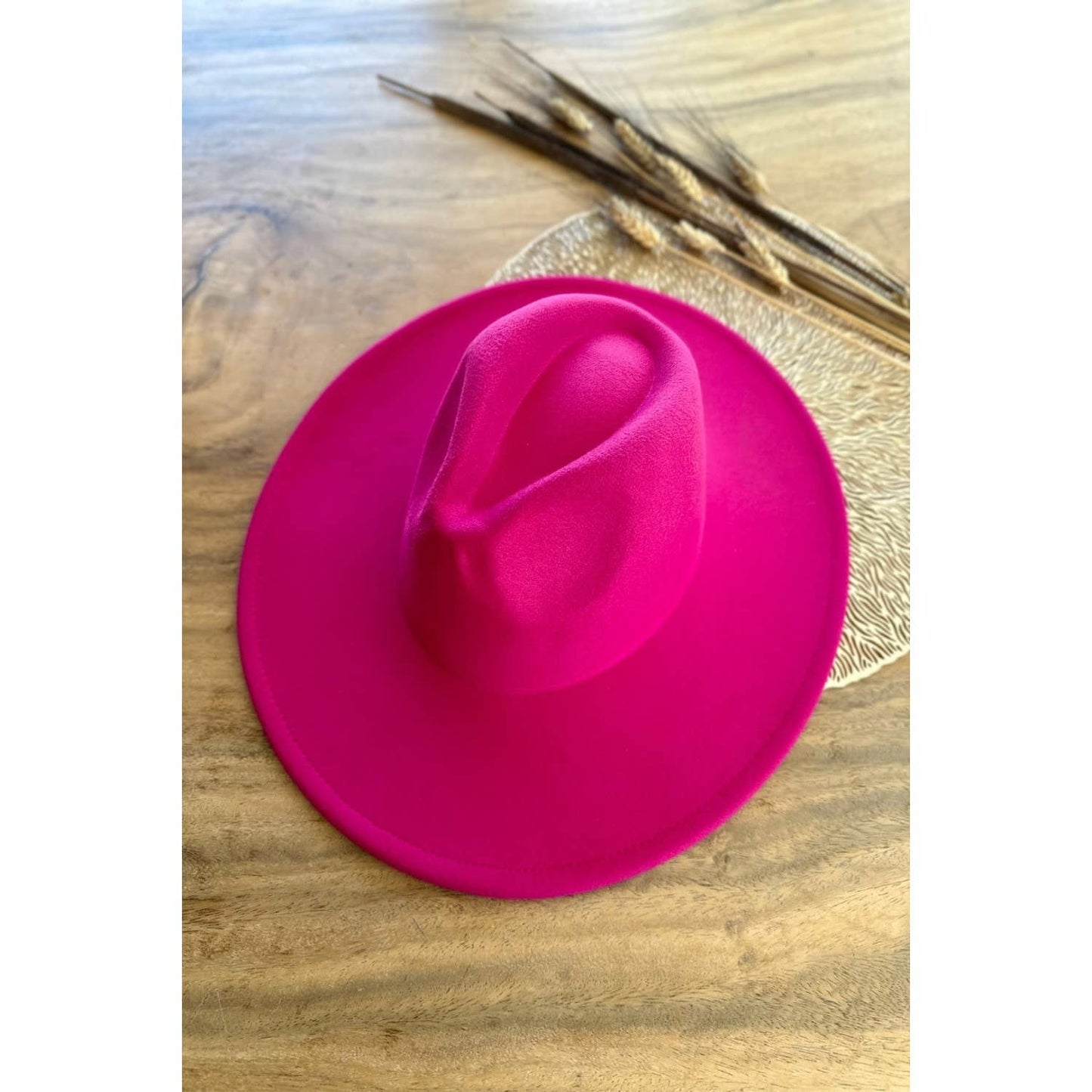 Classic Wide Brim Felt Primium Hat : Rust