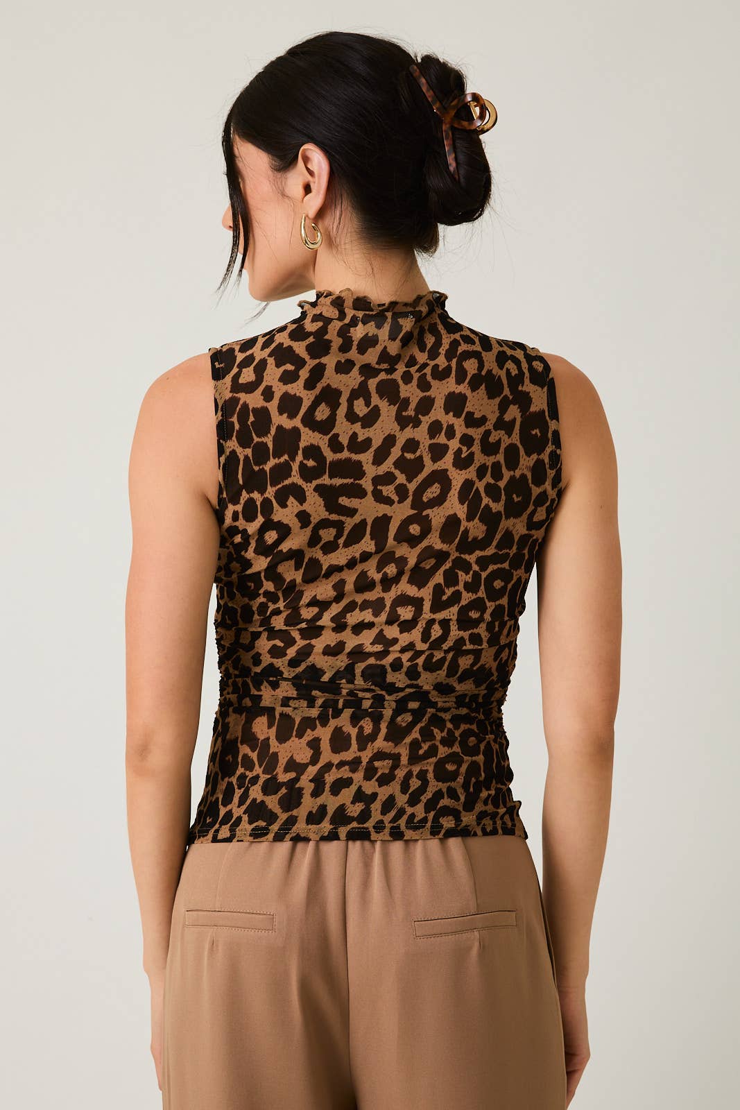 Cheetah Mesh Top