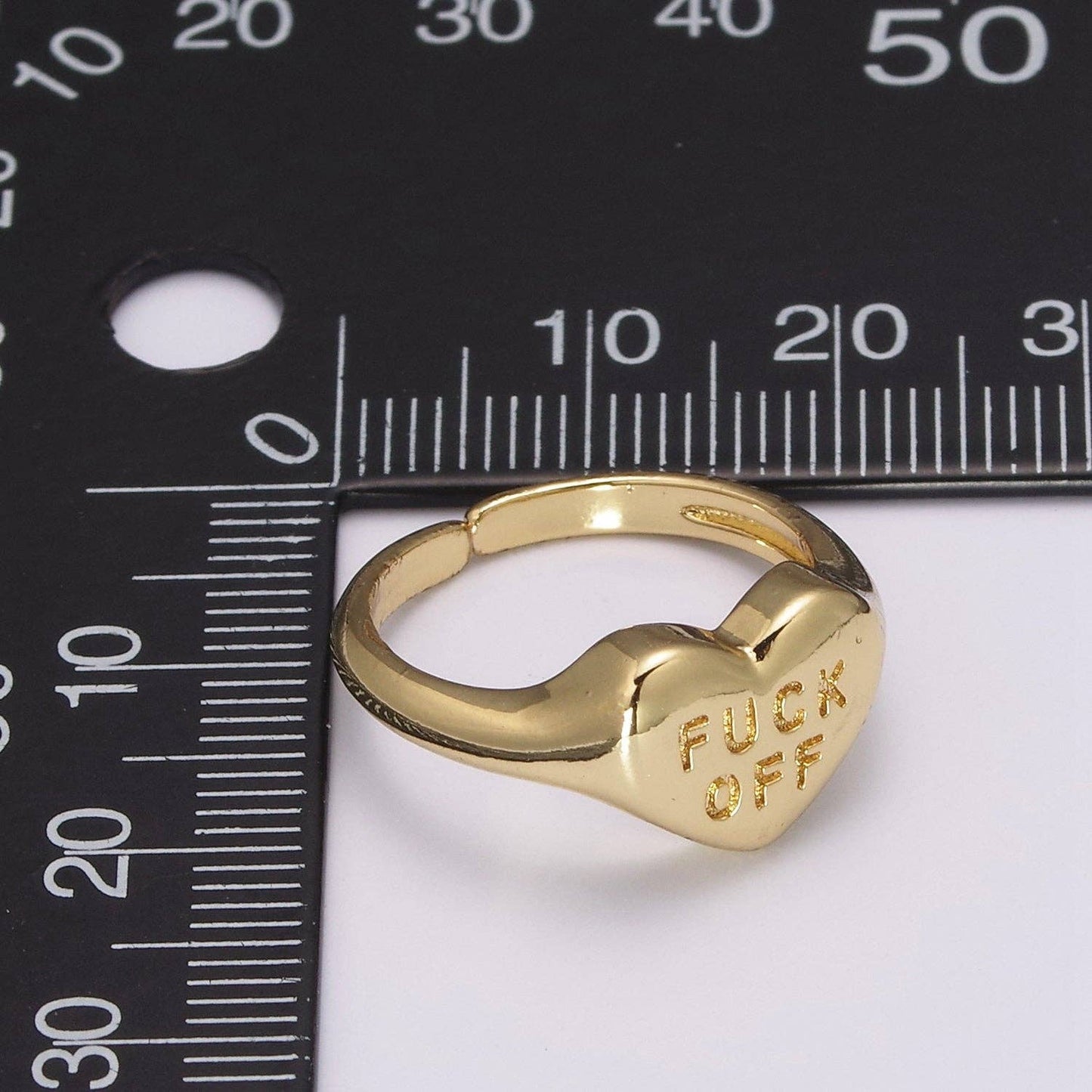 Heart Fuck off ring