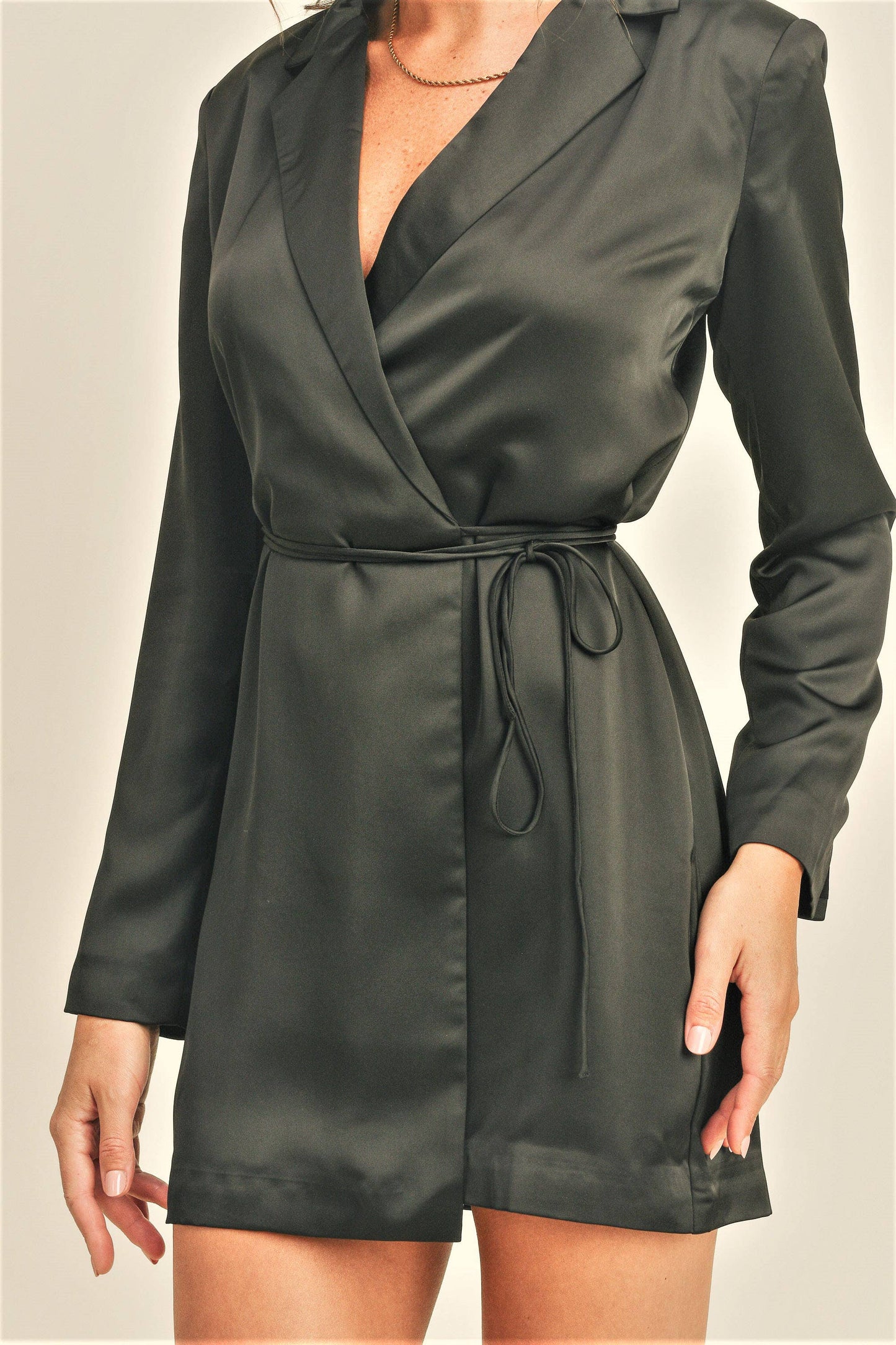 Olly Long Sleeve Wrap Mini Dress