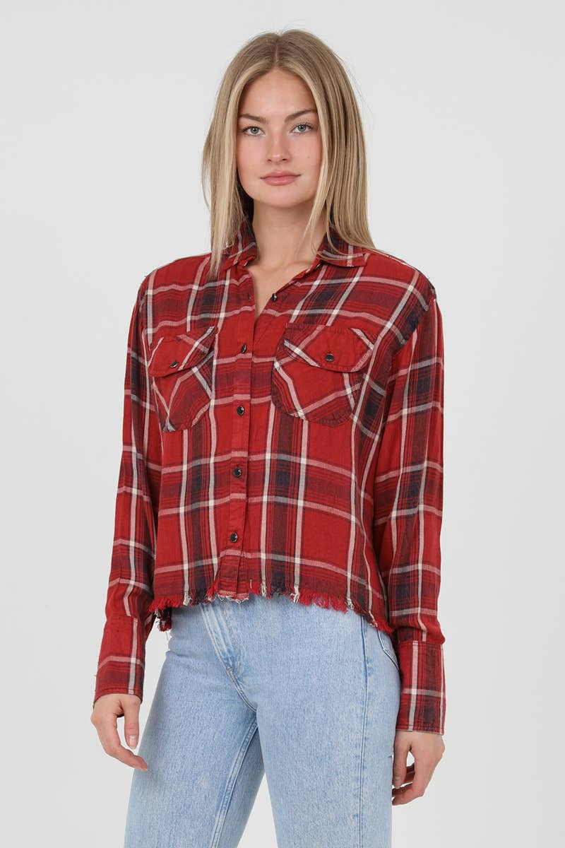 Frayed Hem Shirt