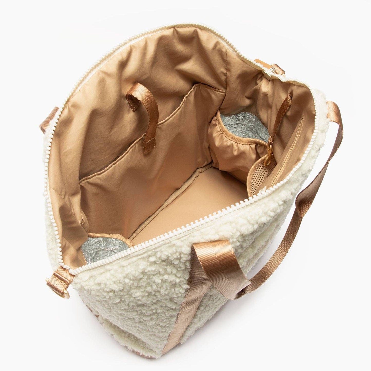 Freshly Picked Butterscotch Sherpa Teddy Tote Backpack