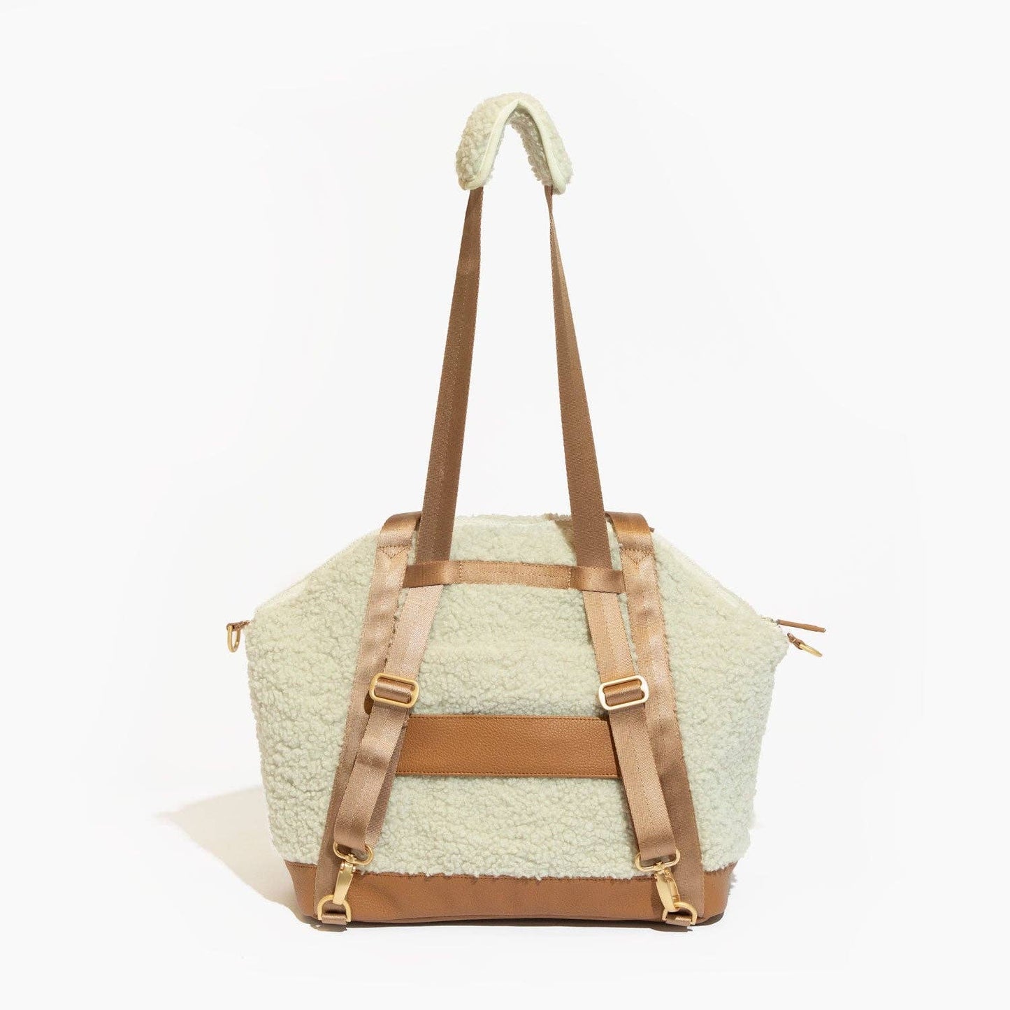Freshly Picked Butterscotch Sherpa Teddy Tote Backpack