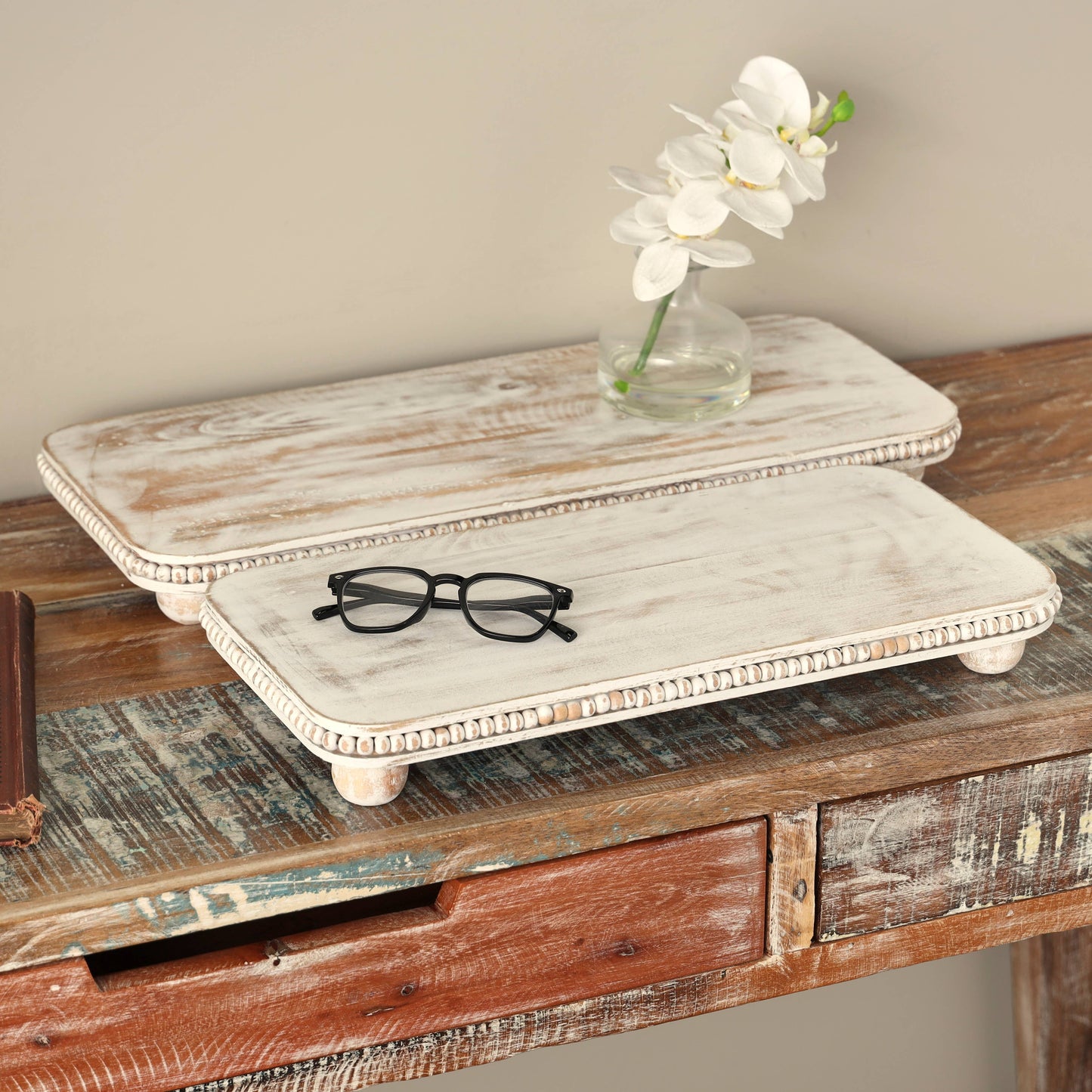 Mango Wood Beaded Trays