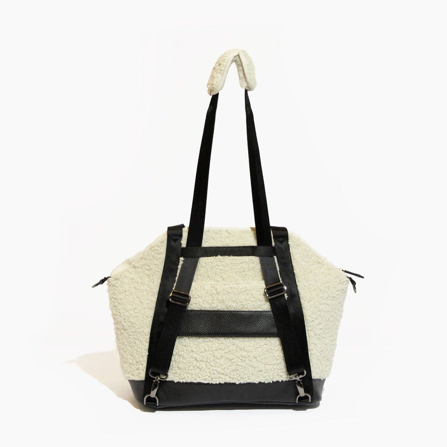 Freshly Picked Ebony Sherpa Teddy Tote Backpack