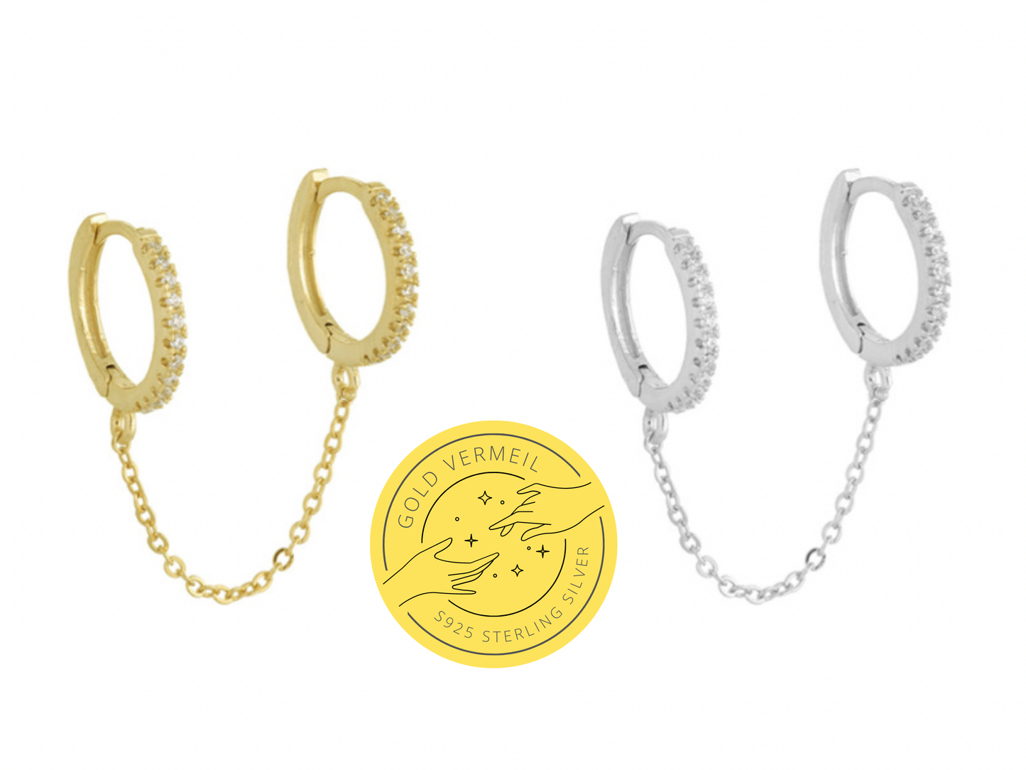 Gold Chain Earring - Single