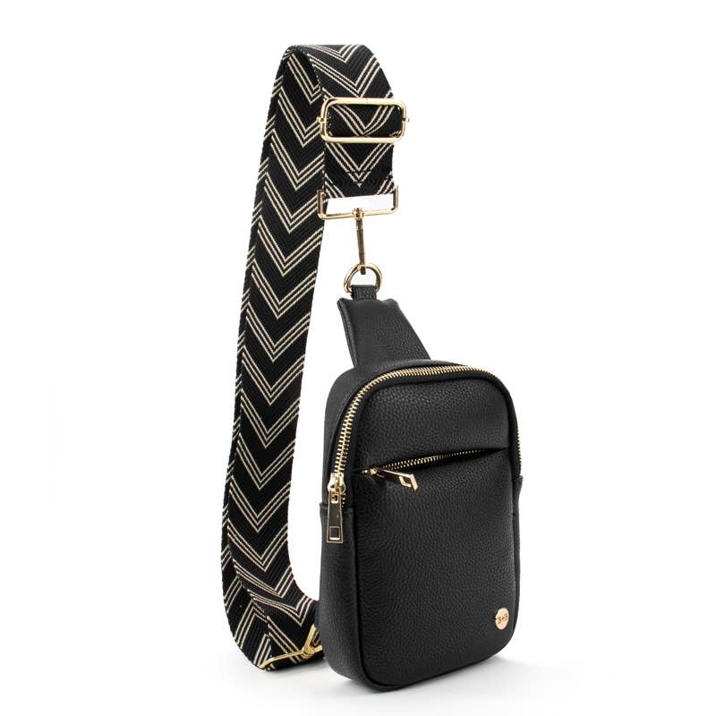 The Harlow | Sling Bag with Chevron Strap