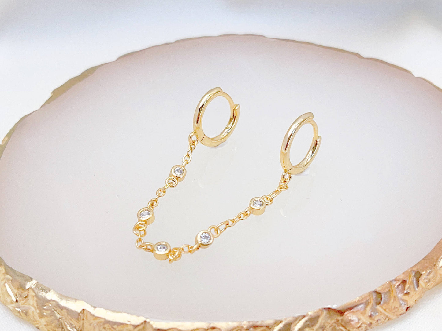 Double hoop Earrings, Single
