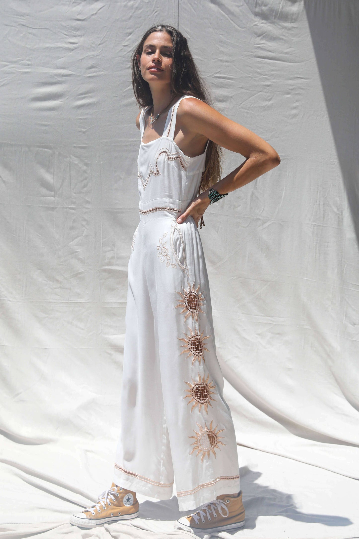 Hitchhike Jumpsuit: Western Bone