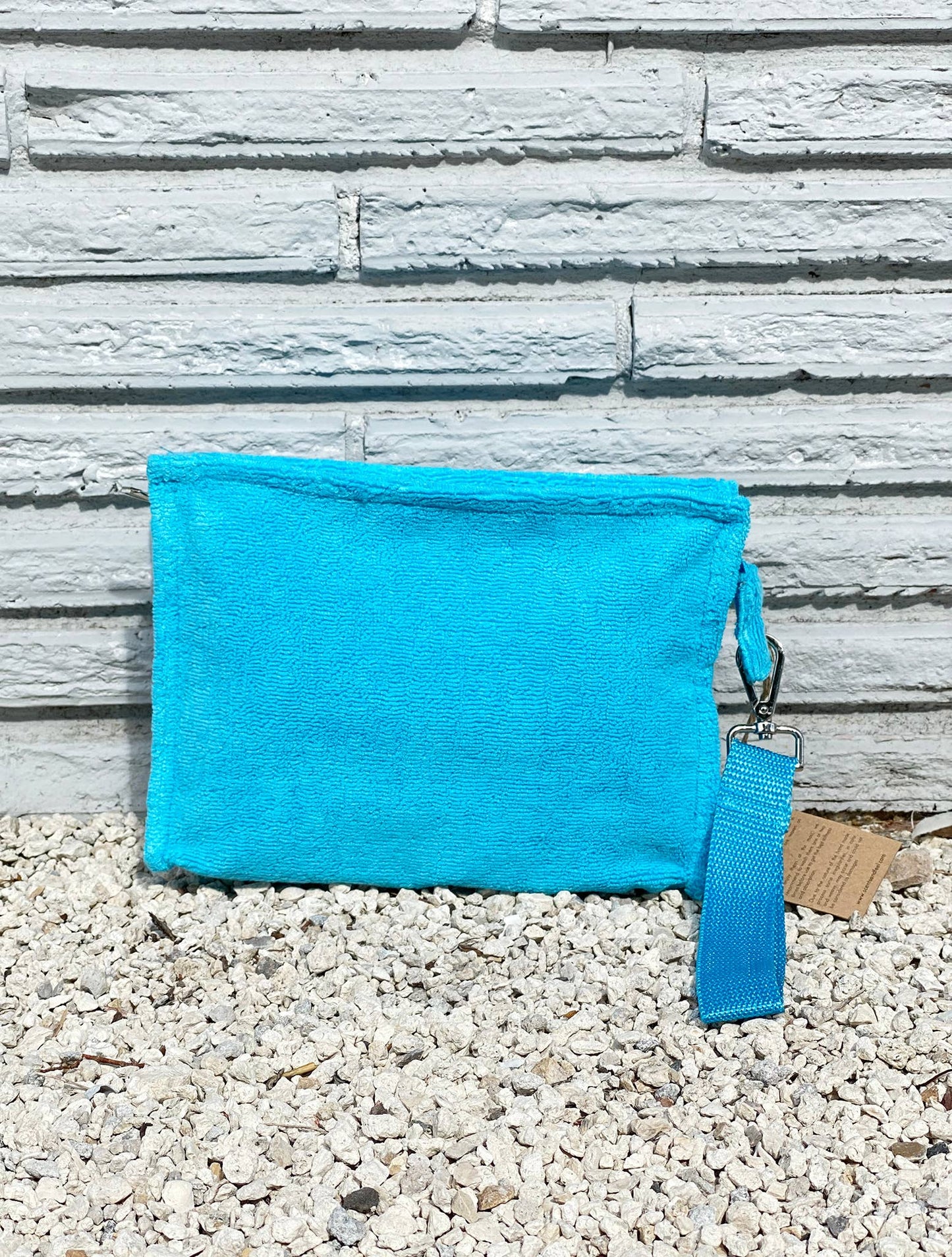 Small Terry Pouch Plastic Lined: Fushia