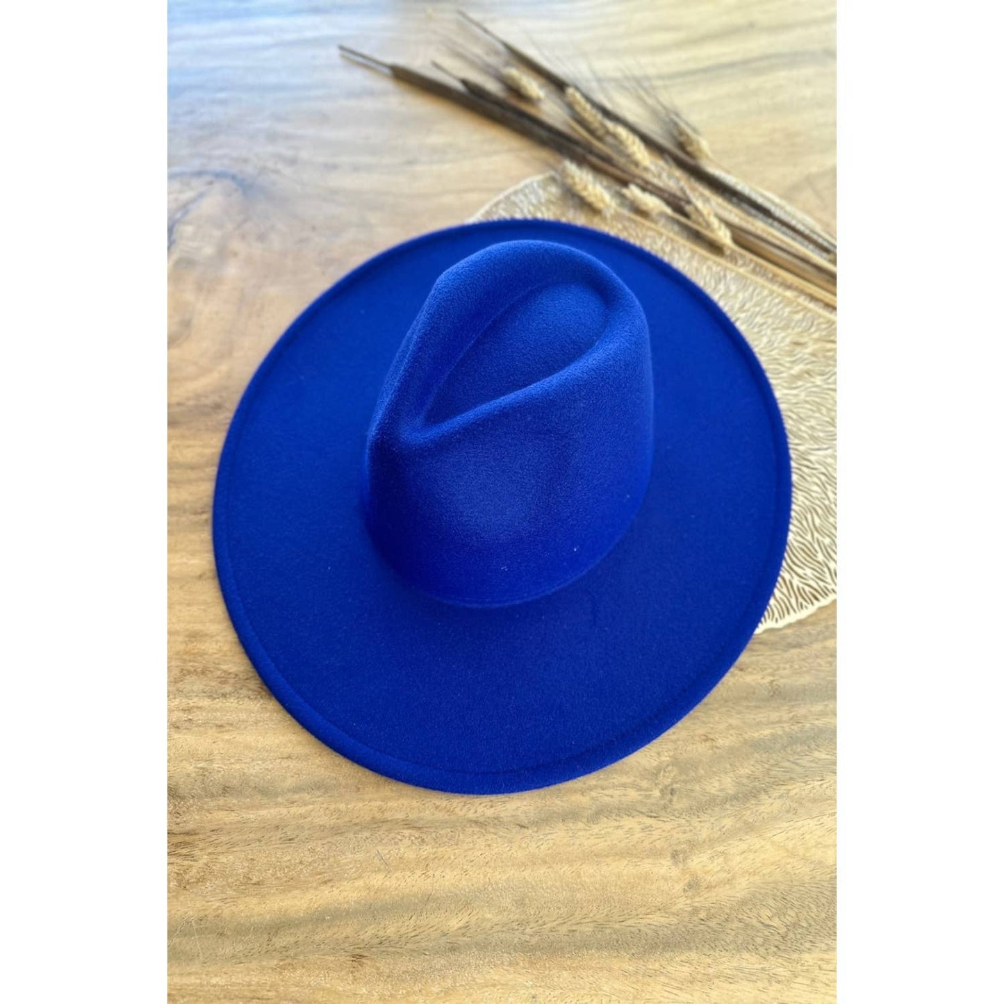 Classic Wide Brim Felt Primium Hat - Black