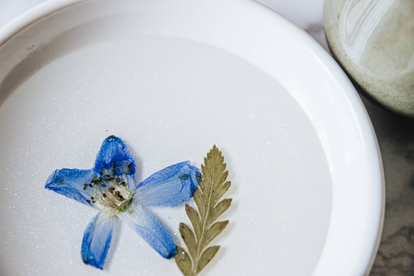 Pressed Flower & Botanical Ceramic Trinket Dish
