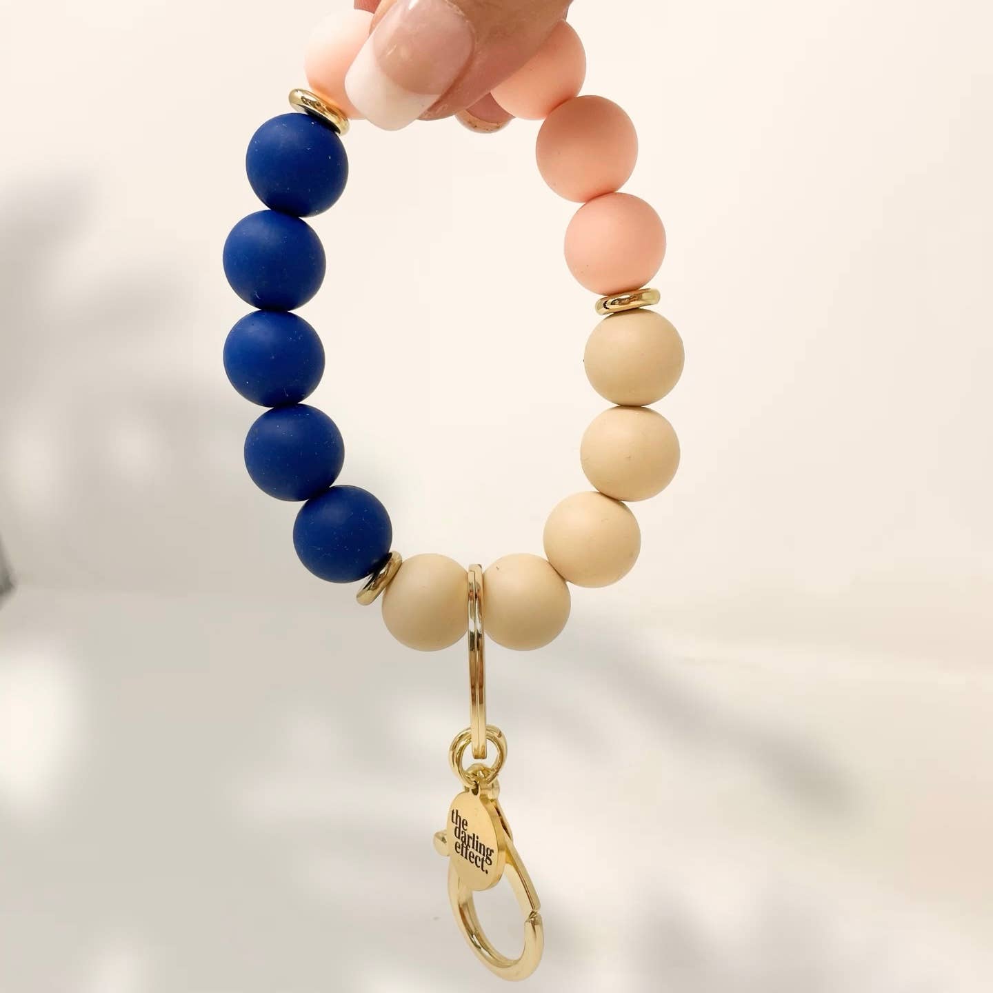 Silicone Beaded Keychain Wristlet - Beachy Keen