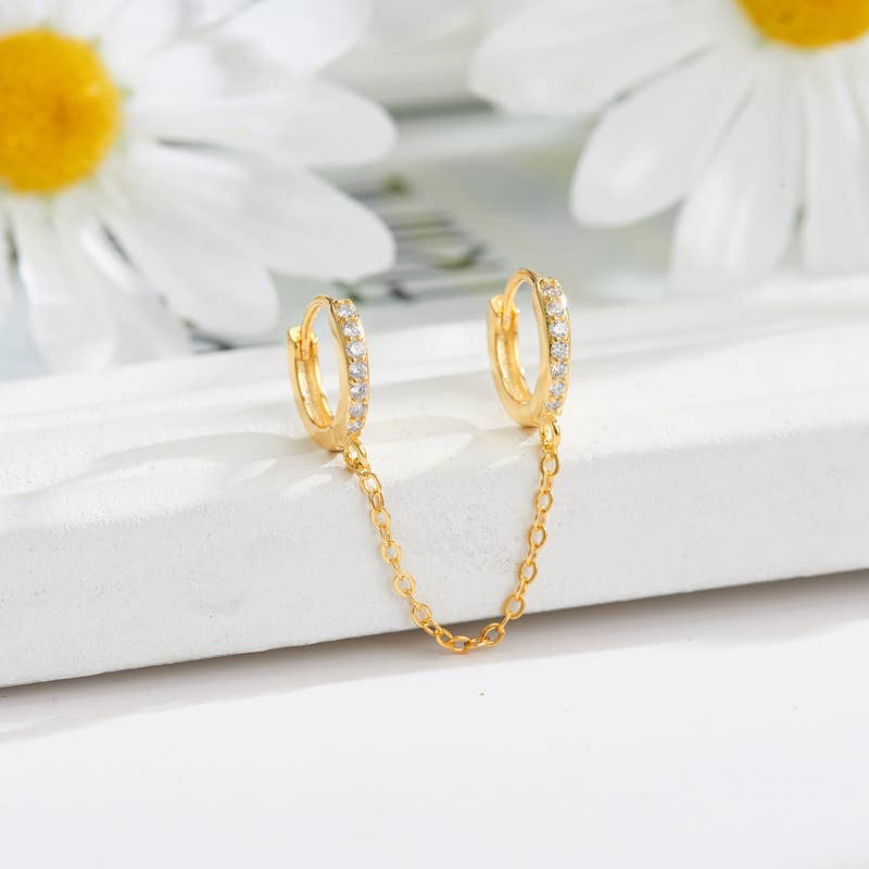 Gold Chain Earring - Single