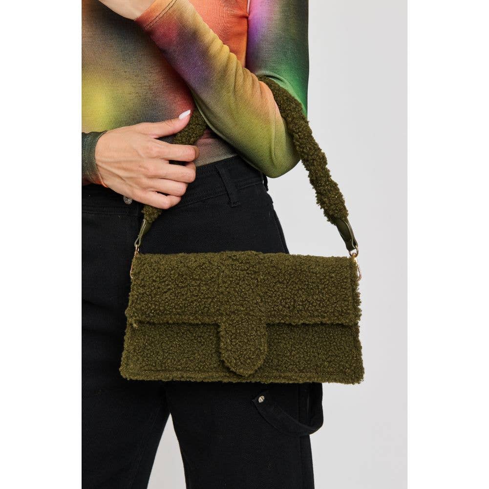 Fergie Sherpa Shearling East West Crossbody