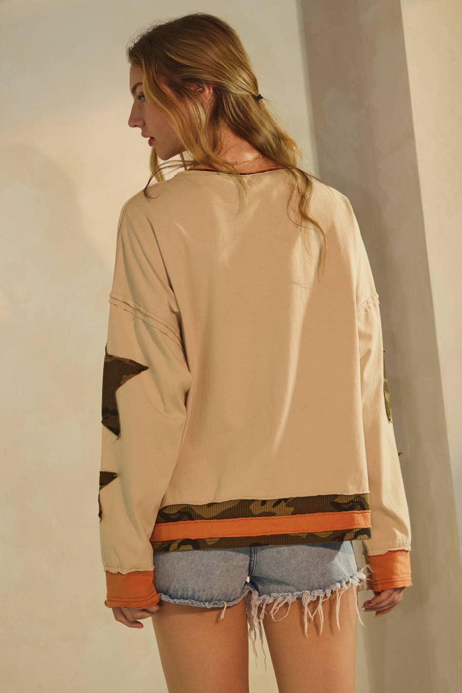 Camo Star Oversized Top