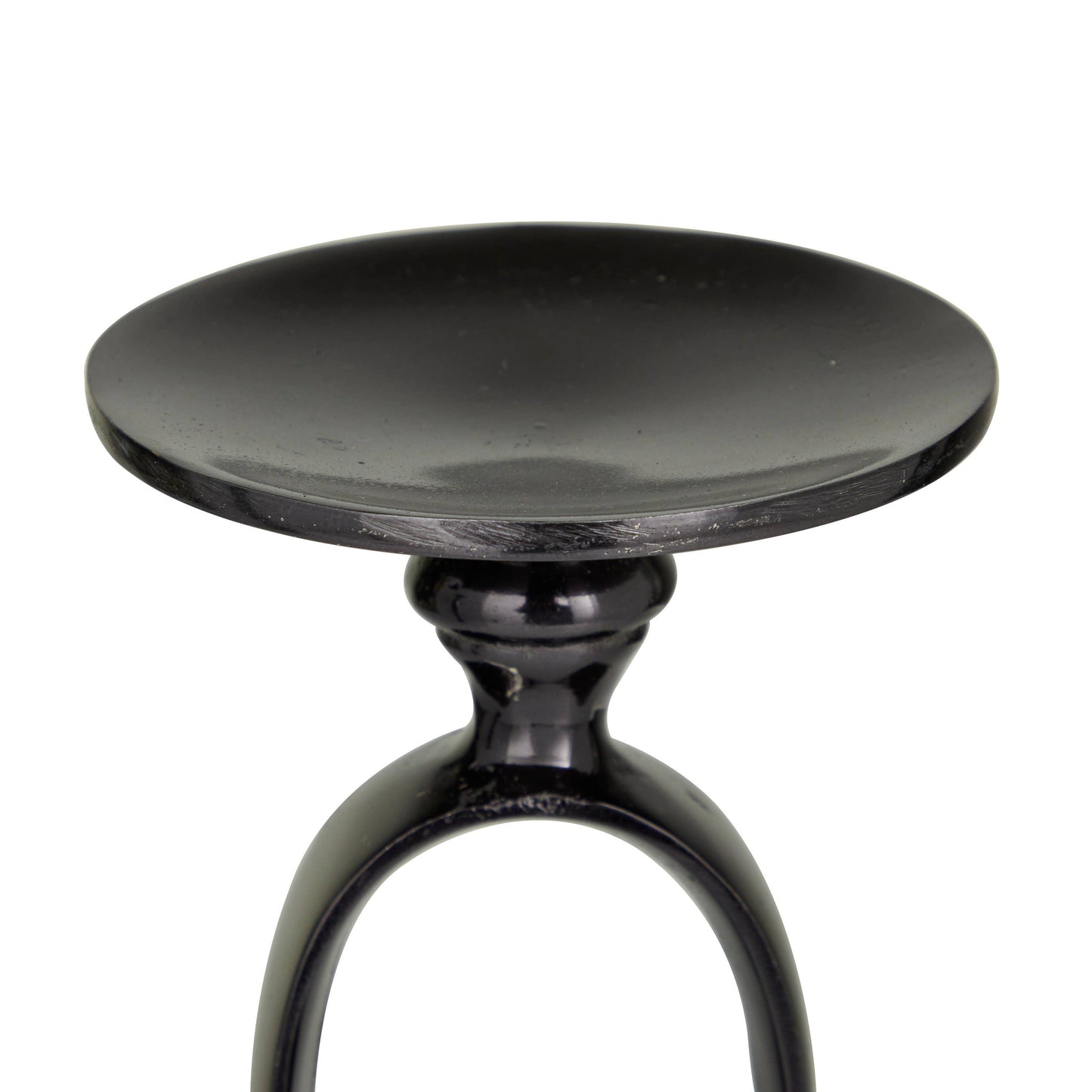 Black Aluminum & Marble Base Candle Holders