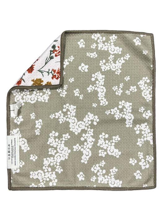 Mallory: Reversible Washcloth/Hand Towel: Sage Green