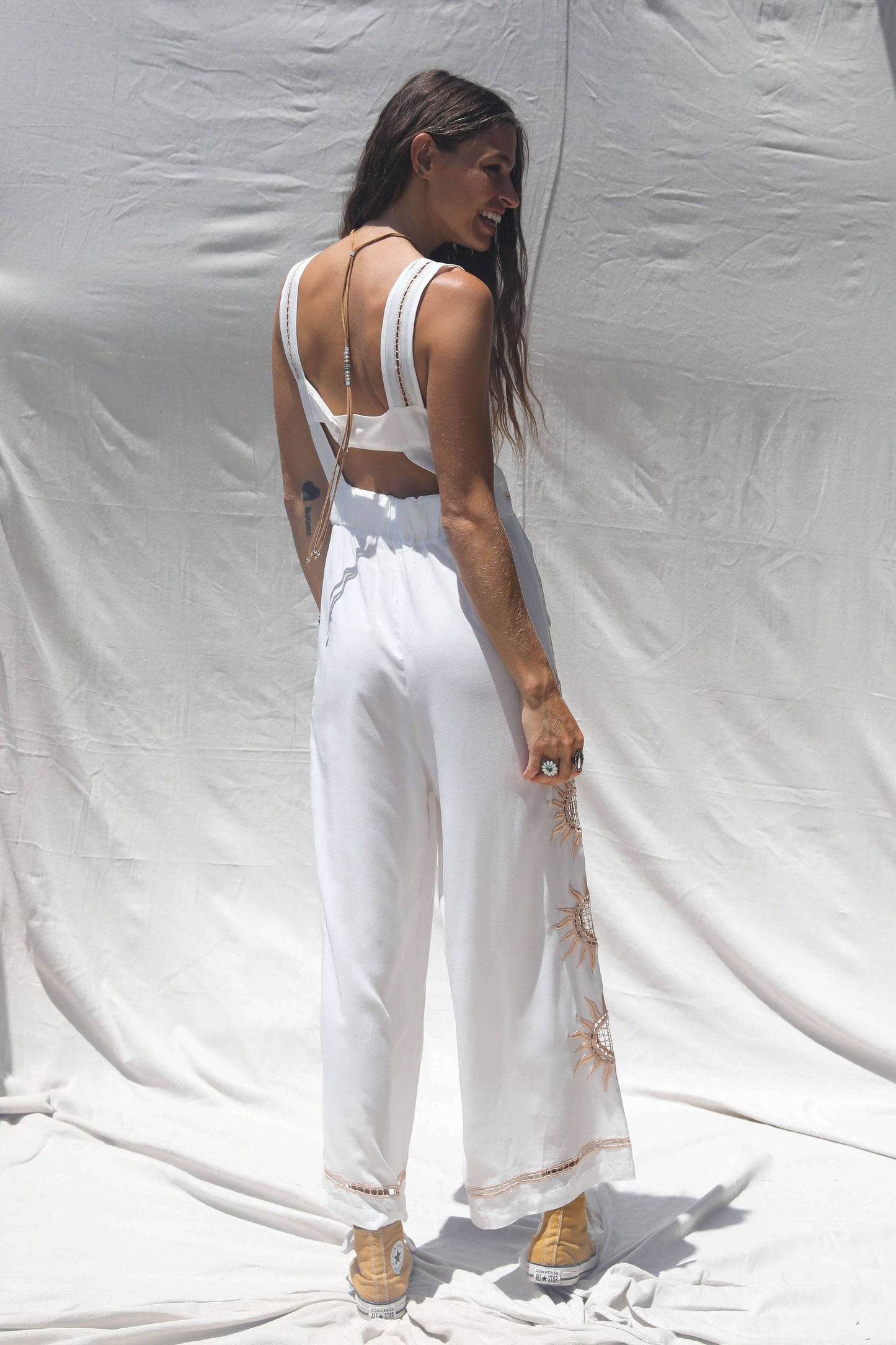 Hitchhike Jumpsuit: Western Bone