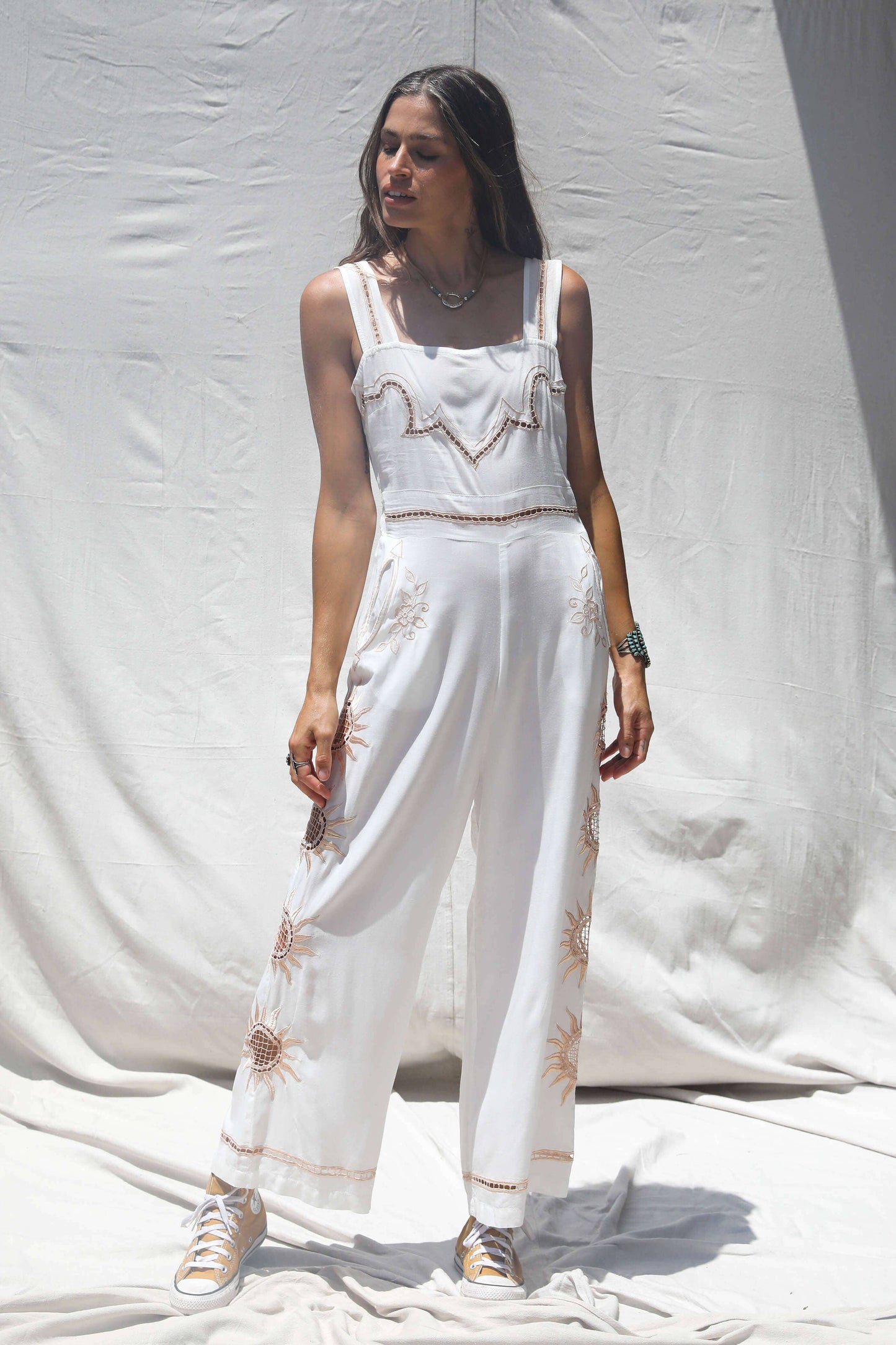 Hitchhike Jumpsuit: Western Bone