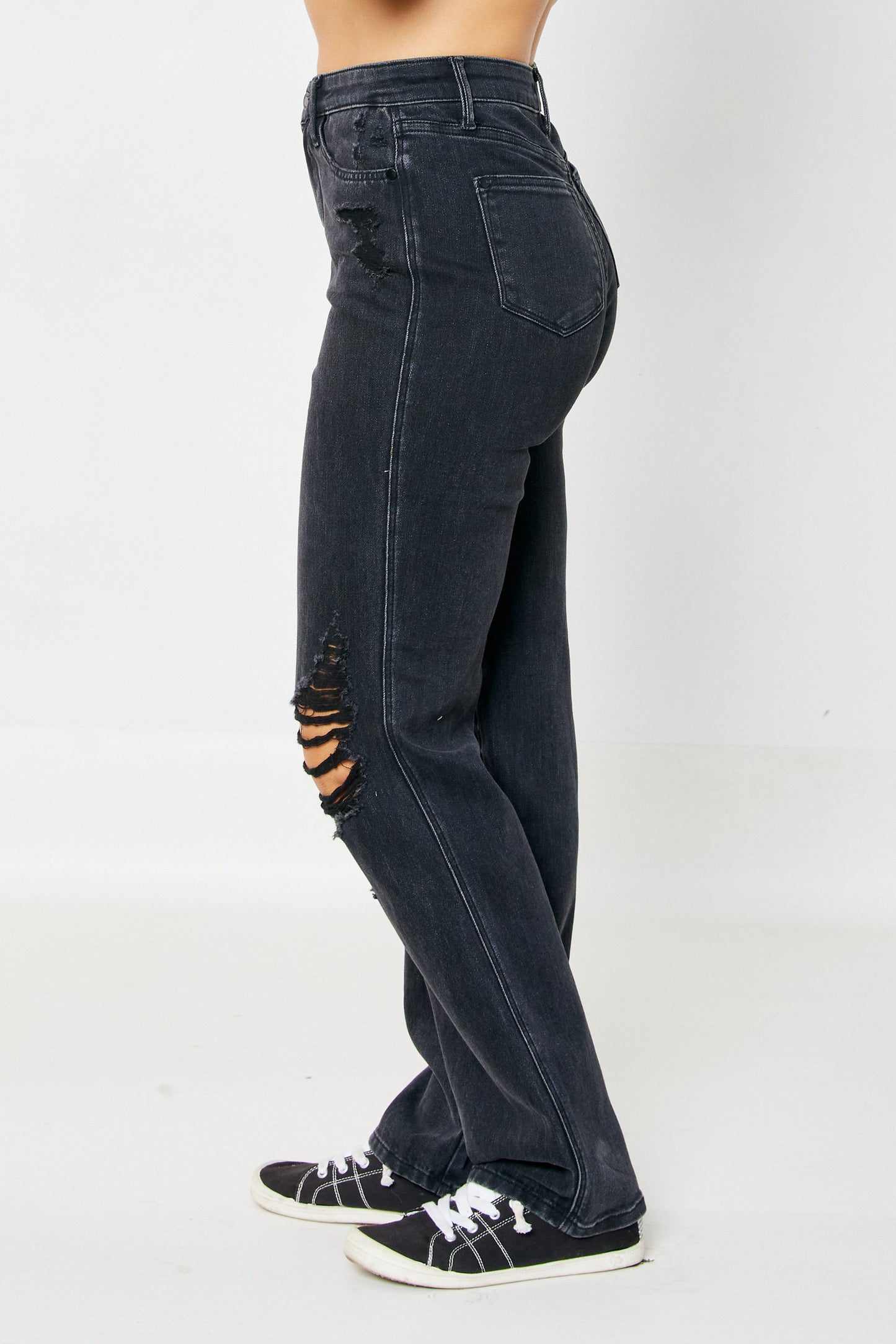 Judy Blue High Waist Rigid Magic 90's Destroyed Knee Jean