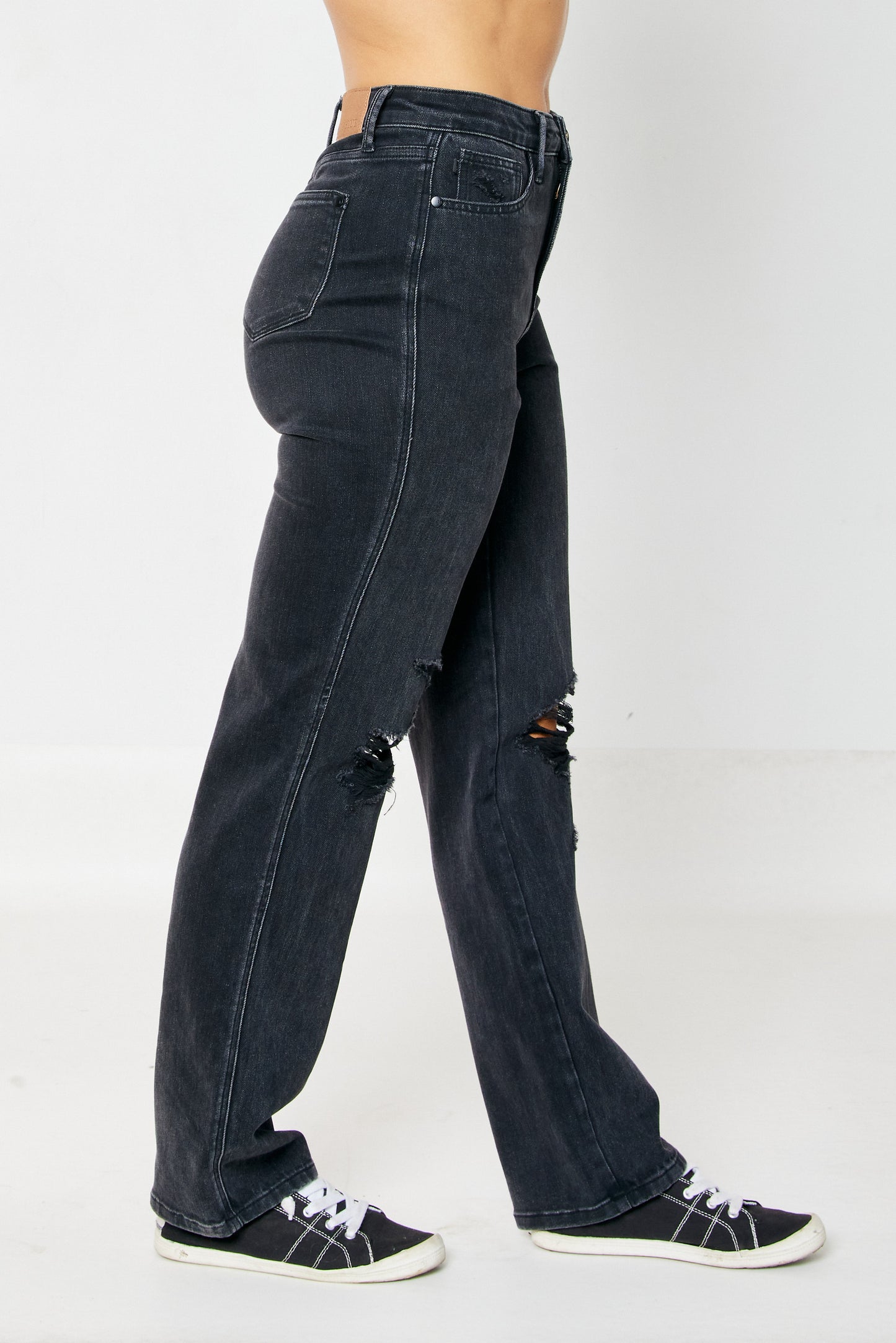 Judy Blue High Waist Rigid Magic 90's Destroyed Knee Jean
