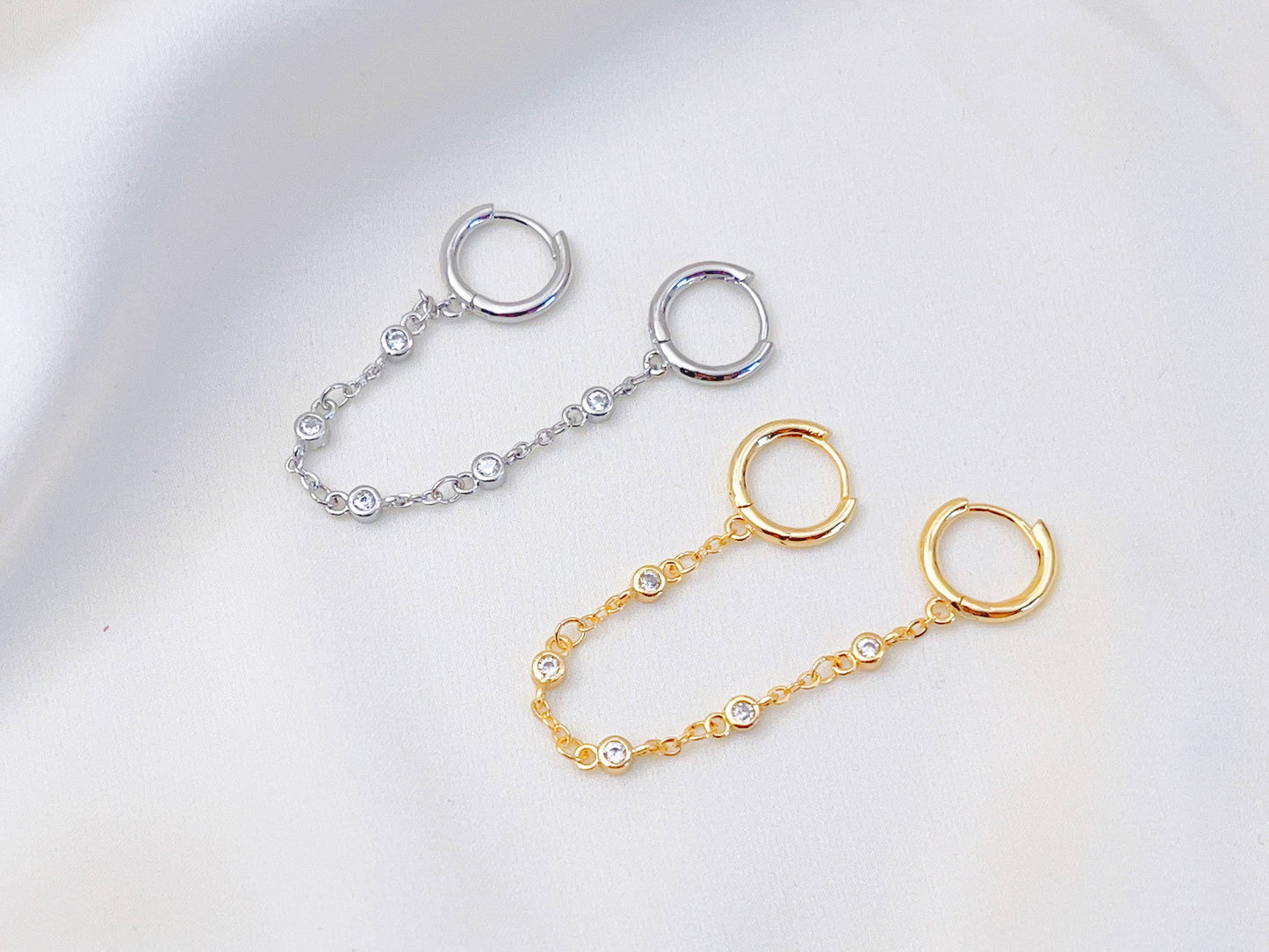 Double hoop Earrings, Single