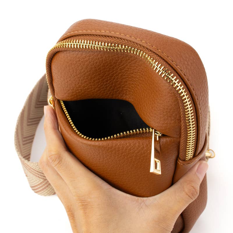The Harlow | Sling Bag with Chevron Strap