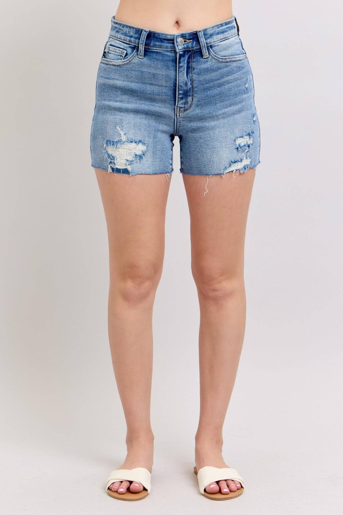Judy Blue High Waist Shorts w/ Stitch Over