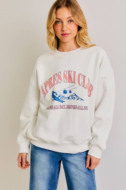 Apres Ski Club' Crewneck Oversized Sweatshirt