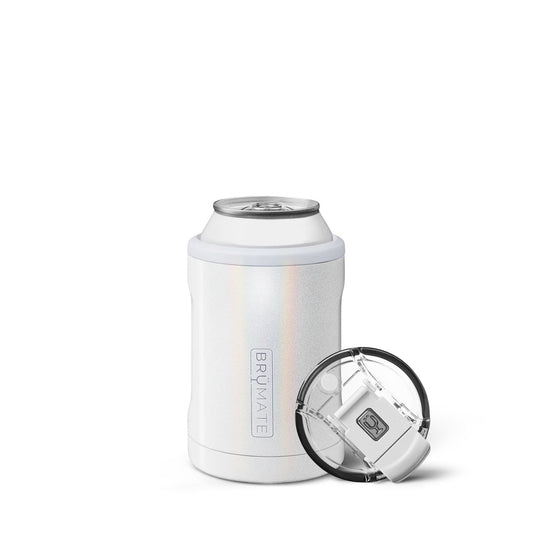 BRUMATE -HOPSULATOR DUO MÜV 2-IN-1 | GLITTER WHITE | 12OZ STANDARD CANS