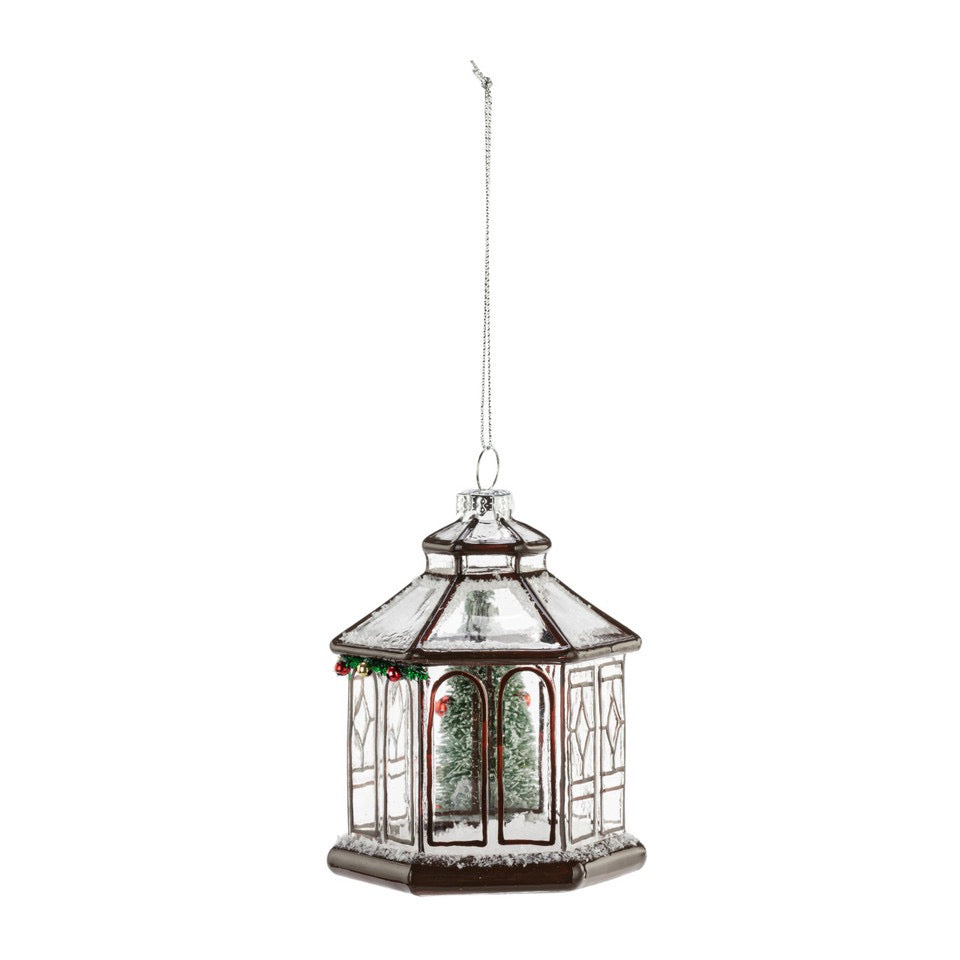 Glass Cardinal Gazebo Ornament