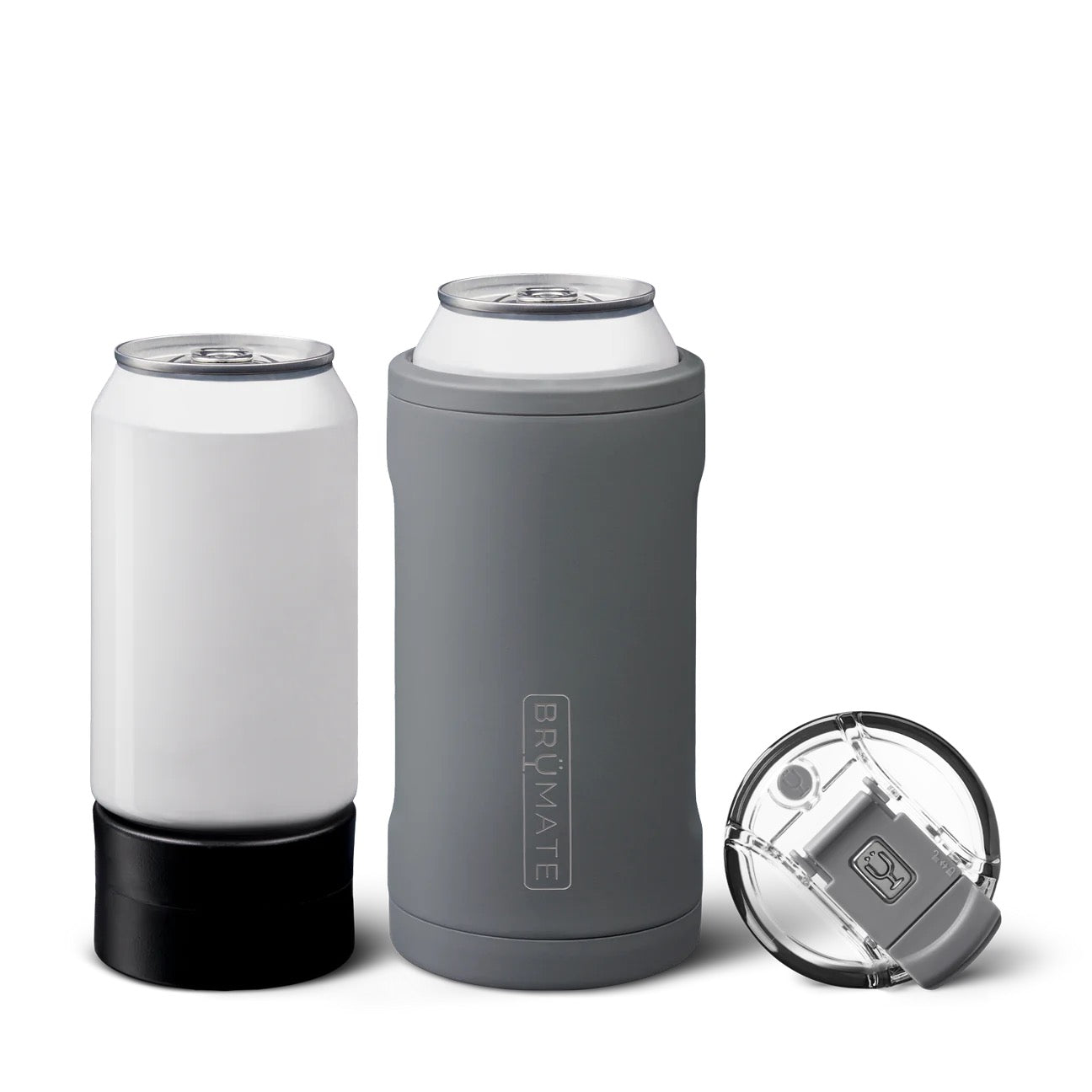 BRUMATE - HOPSULATOR TRIO | MATTE GRAY | 12/16OZ STANDARD CANS