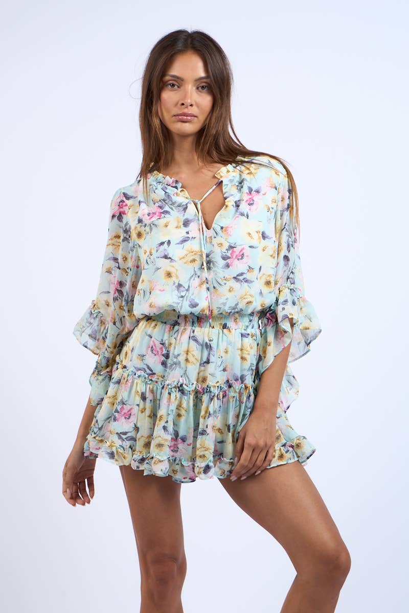 Floral Flare Mini Dress