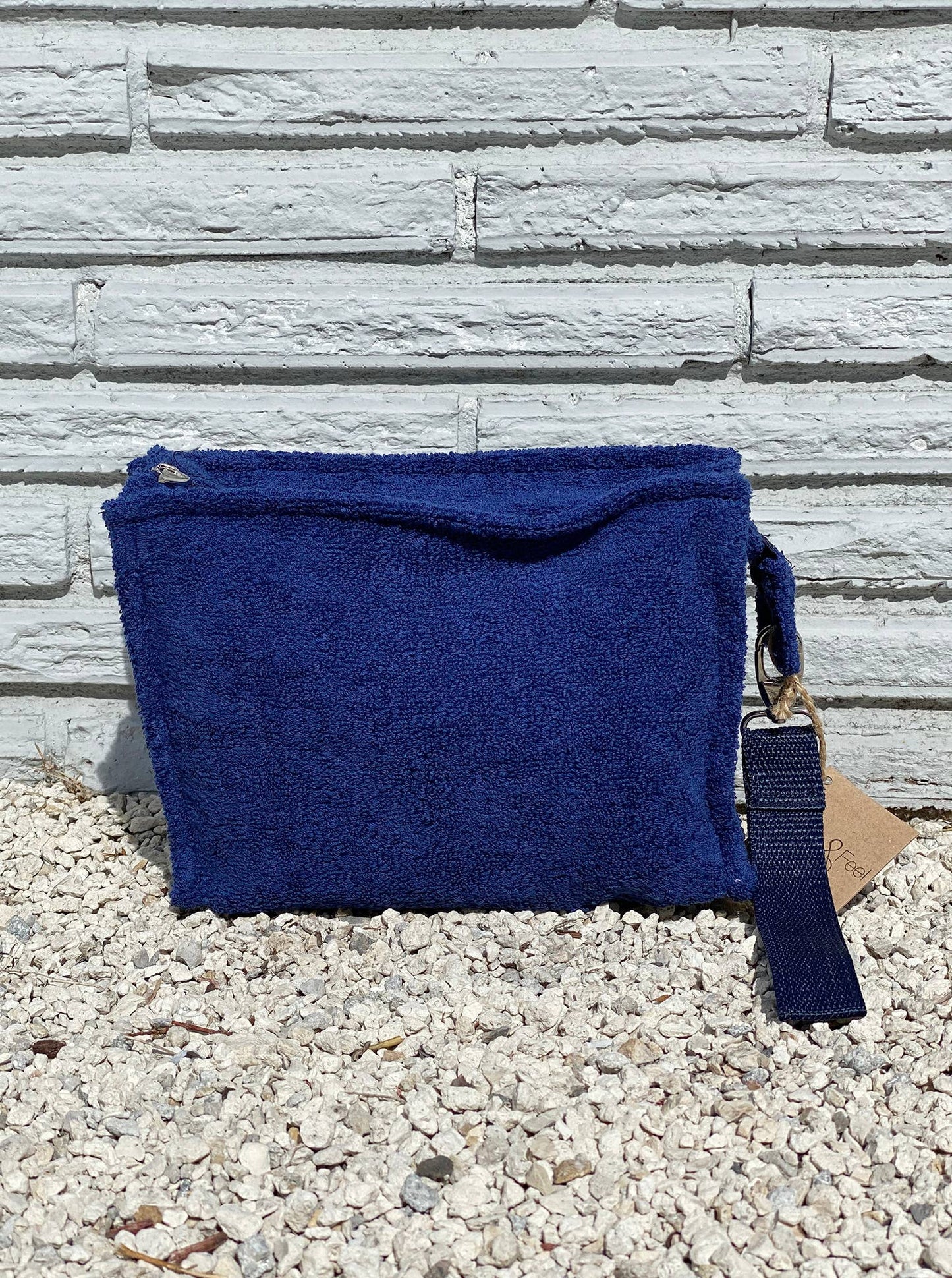 Small Terry Pouch Plastic Lined: Fushia