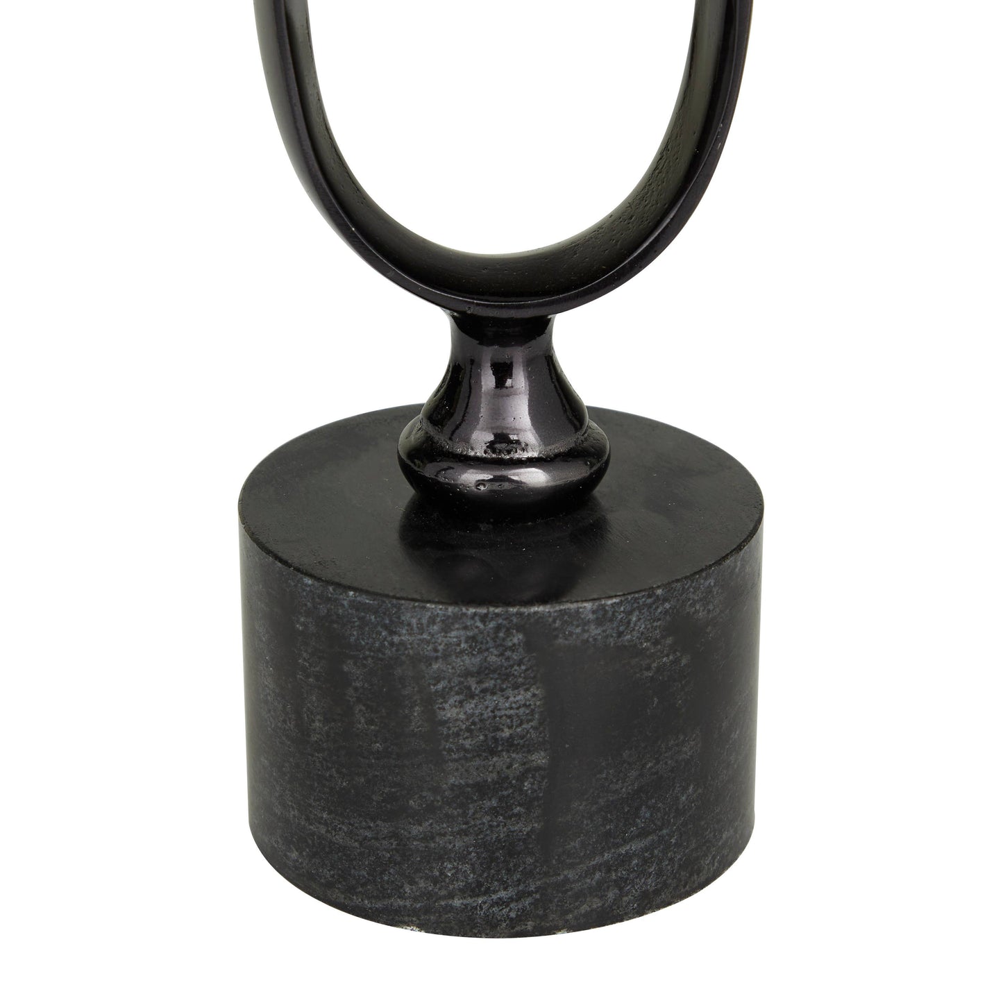 Black Aluminum & Marble Base Candle Holders