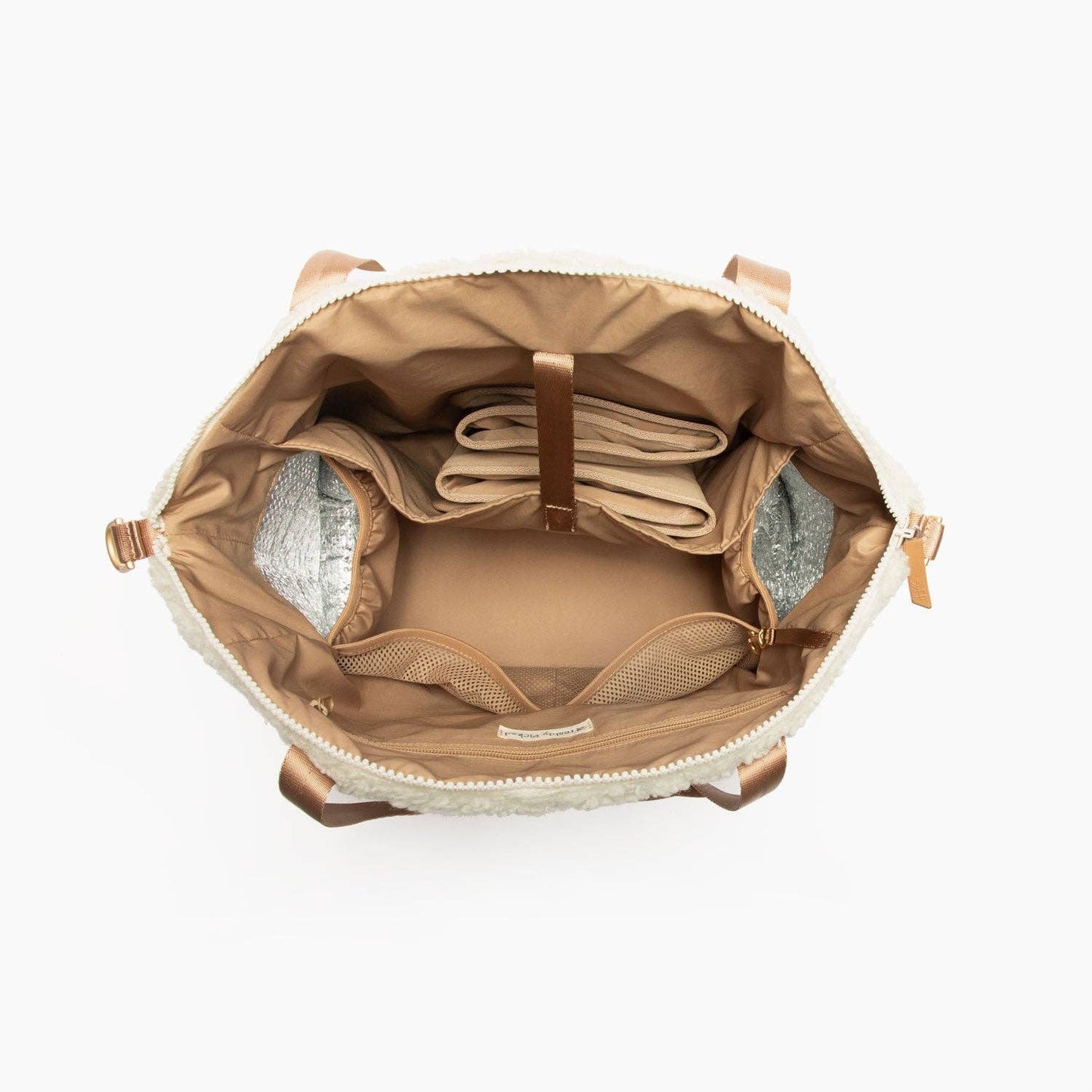 Freshly Picked Butterscotch Sherpa Teddy Tote Backpack