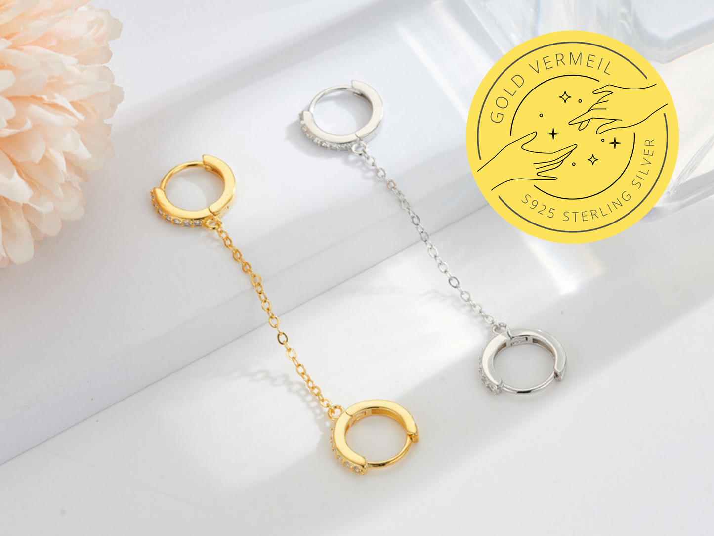 Gold Chain Earring - Single