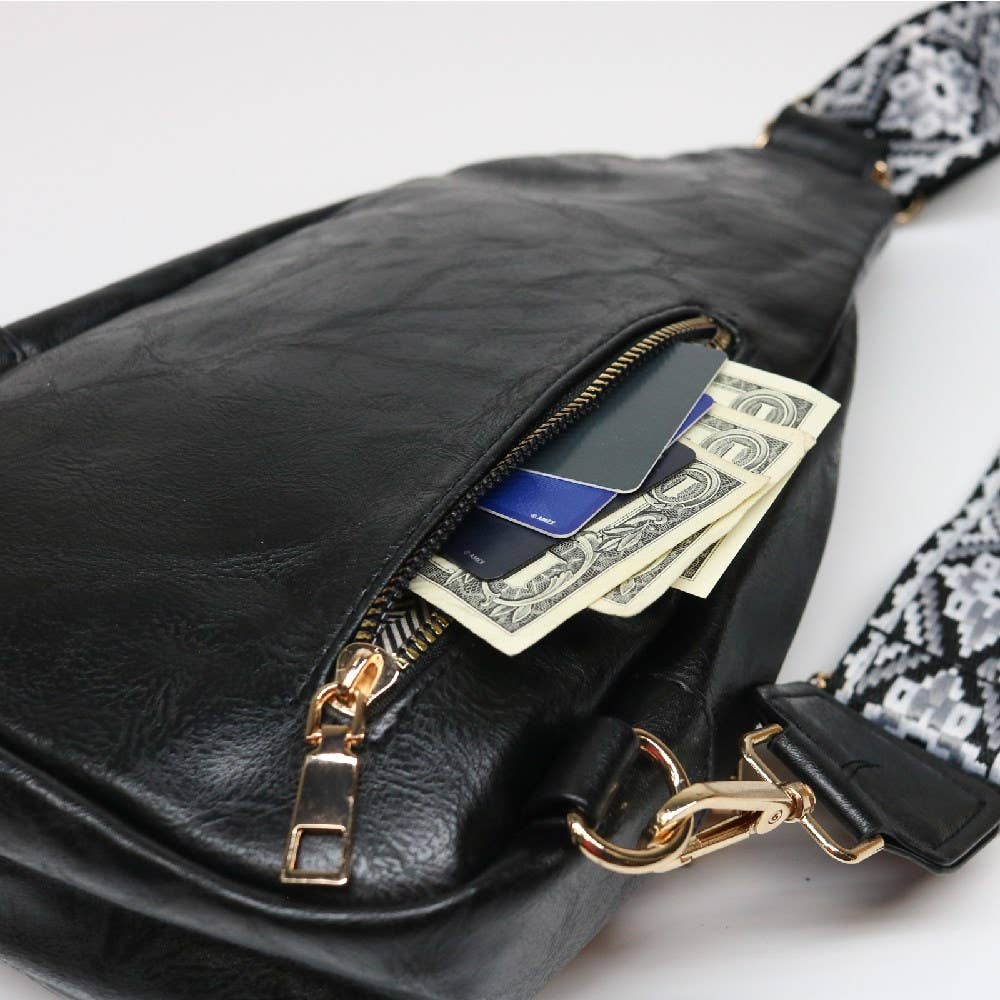 Handbag Sling Cross Body Bag | Hailey Midnight