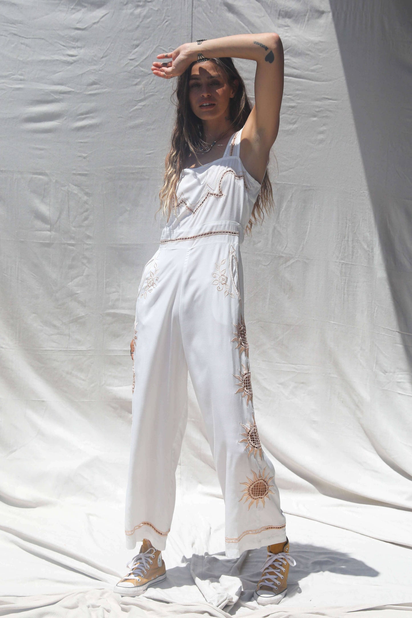 Hitchhike Jumpsuit: Western Bone