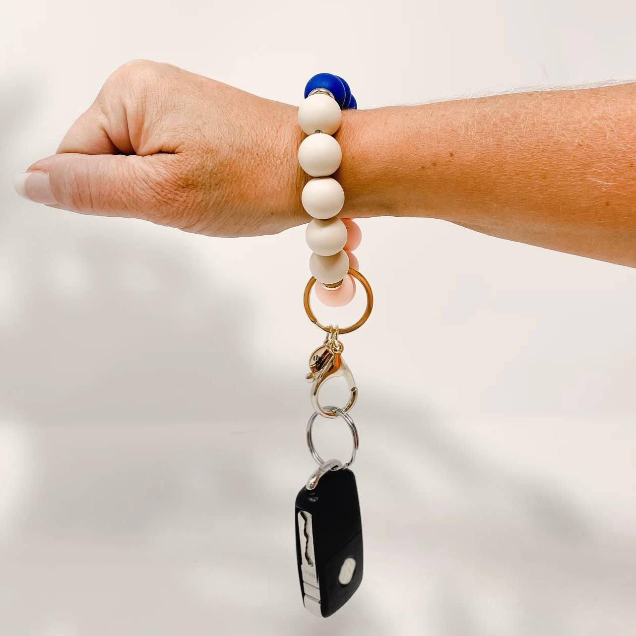 Silicone Beaded Keychain Wristlet - Beachy Keen